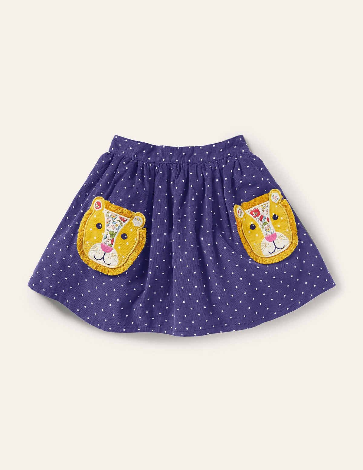 Cord Appliqué Skirt-Starboard Blue Lion-1