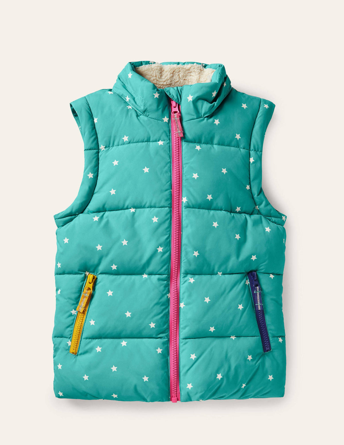 Cosy 2 in 1 Padded Jacket-Brook Blue Confetti Star-4
