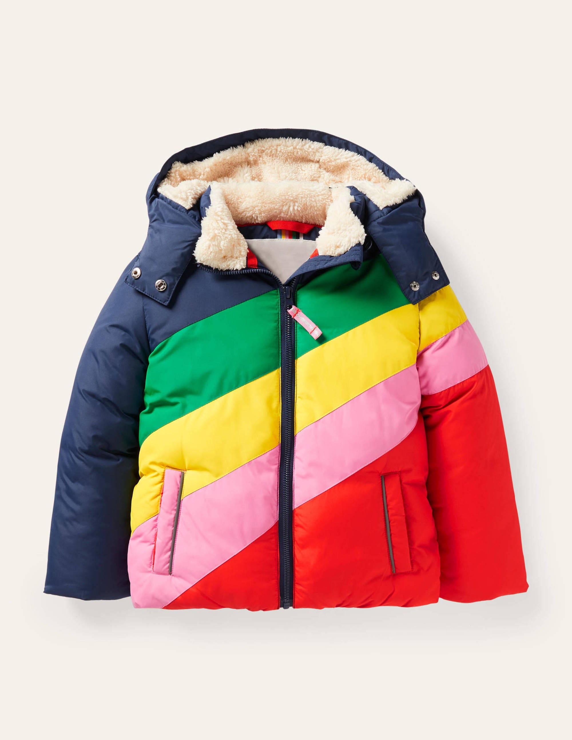 Cosy Padded Jacket-Multi Rainbow Ray - Image 1