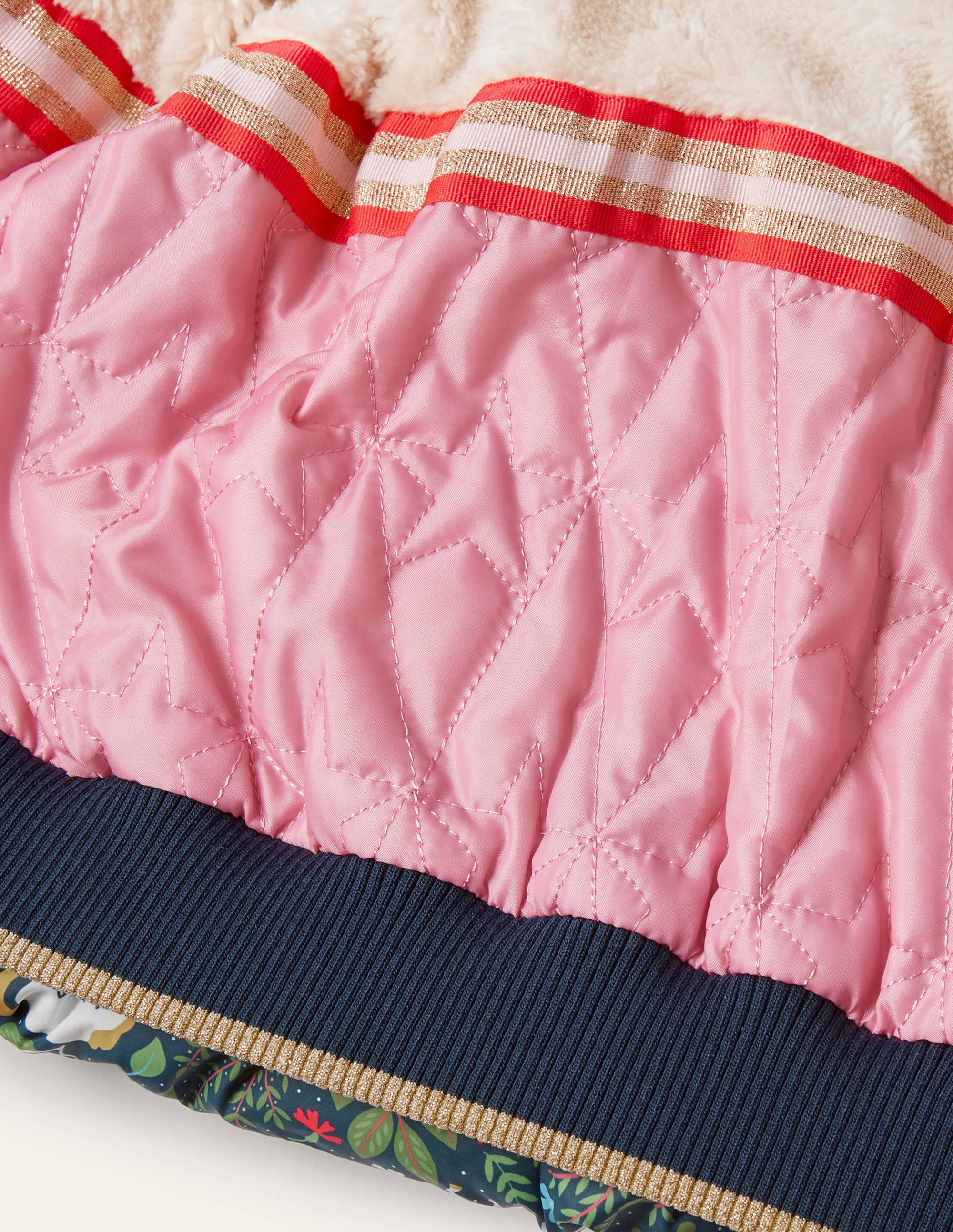 Cosy Padded Jacket-Stormy Blue Unicorn Tapestry - Image 4