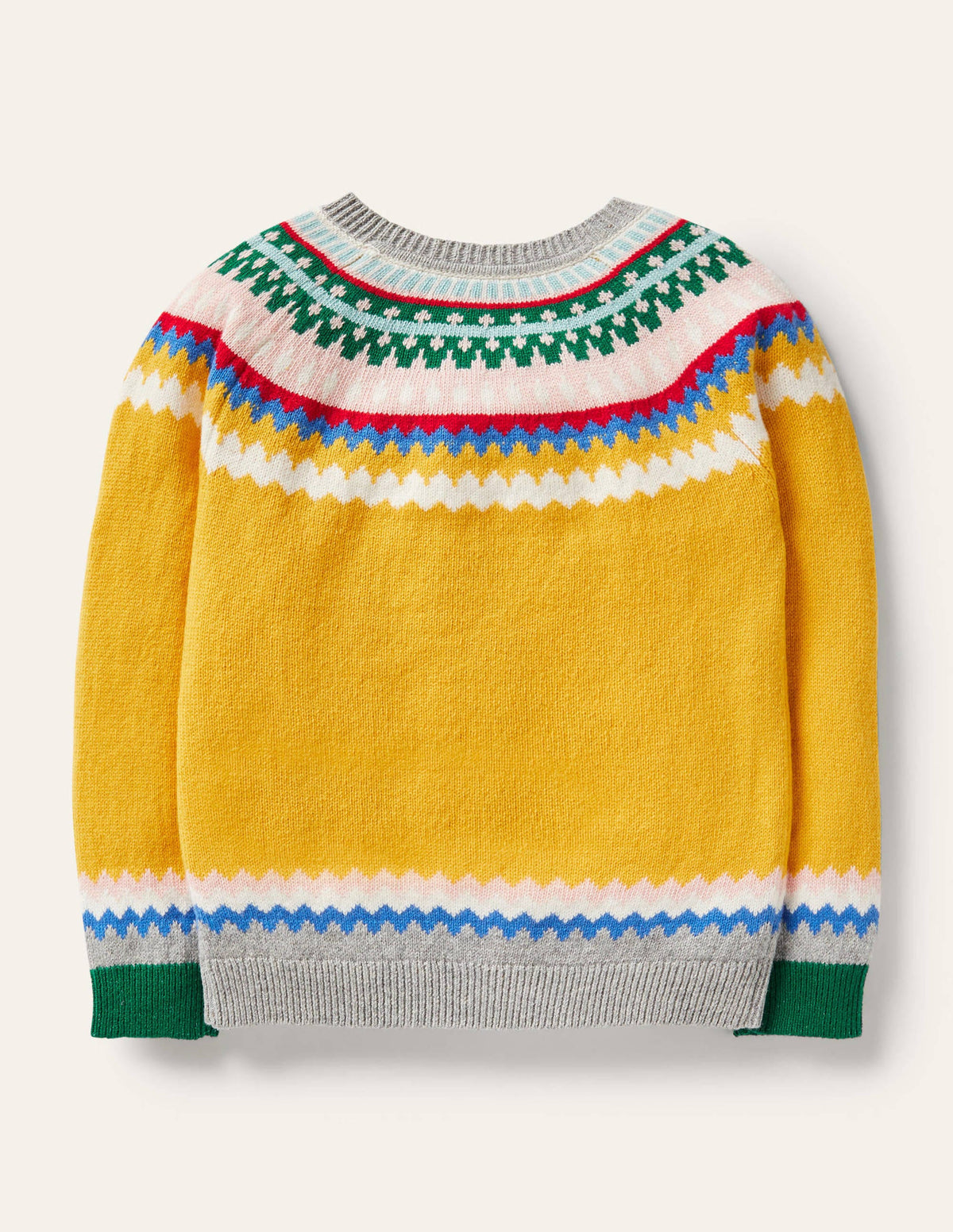 Cosy Fair Isle Cardigan-Honeycomb Yellow - Image 2