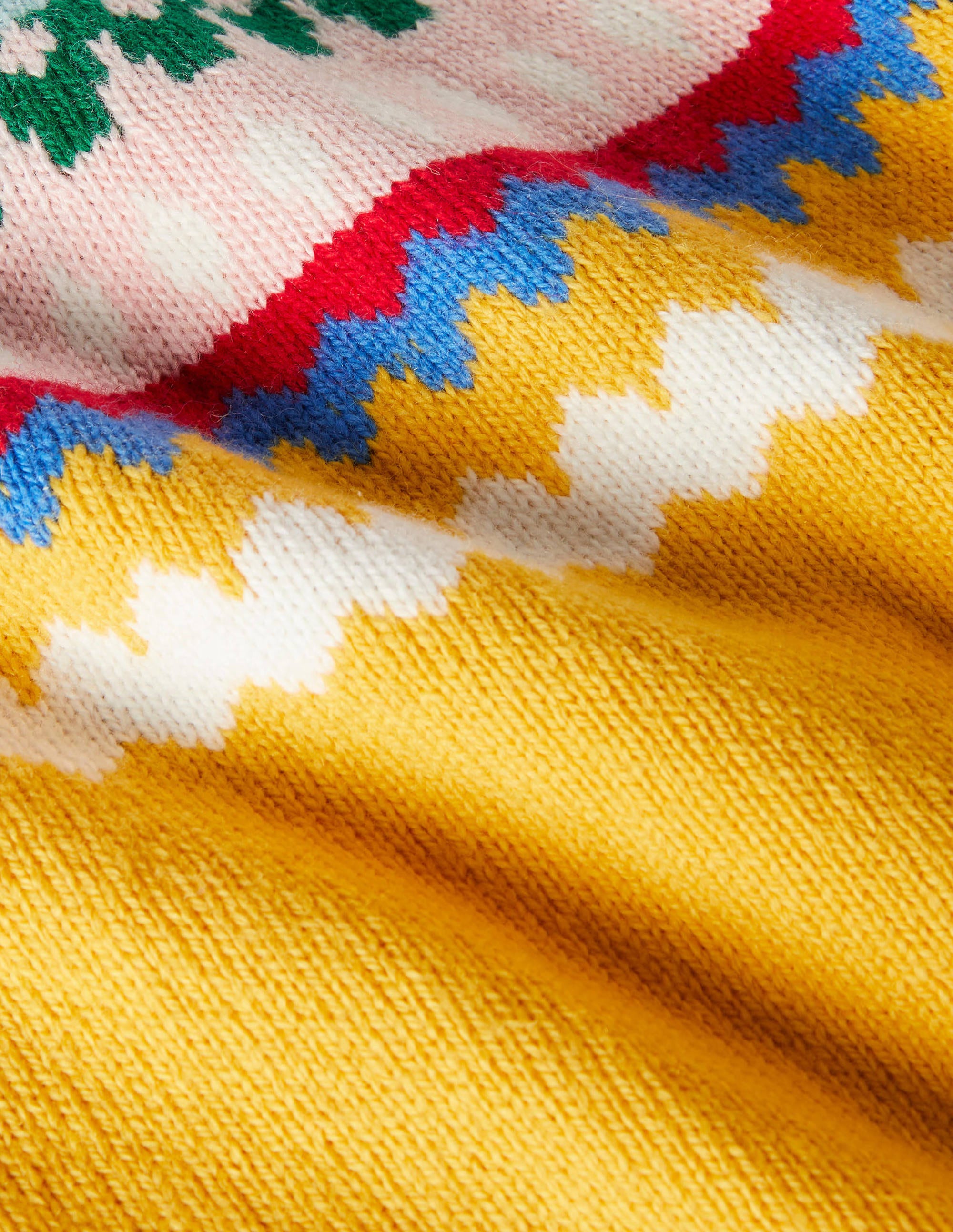 Cosy Fair Isle Cardigan-Honeycomb Yellow - Image 3