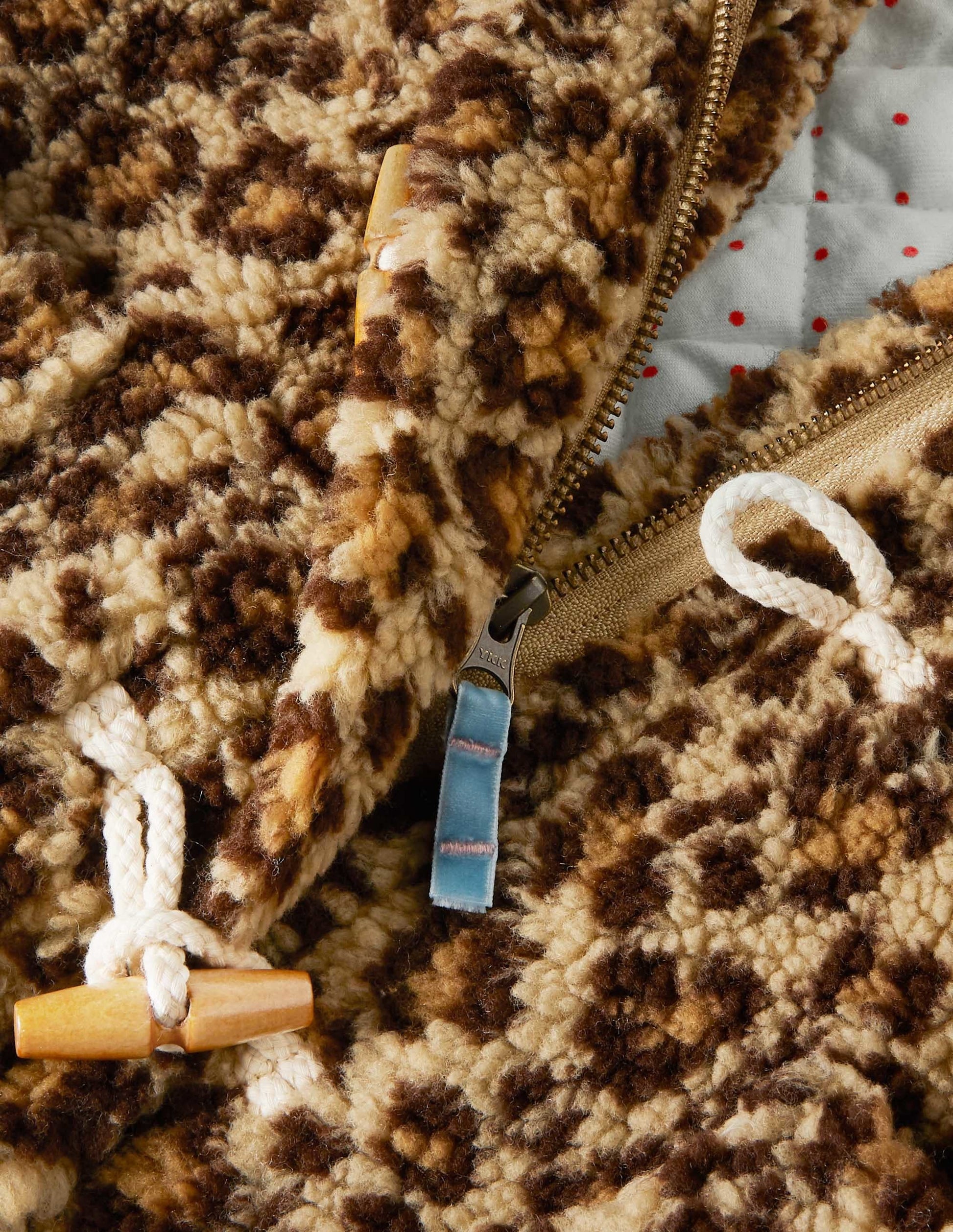 Cosy Borg Duffle Coat-Leopard Print-3