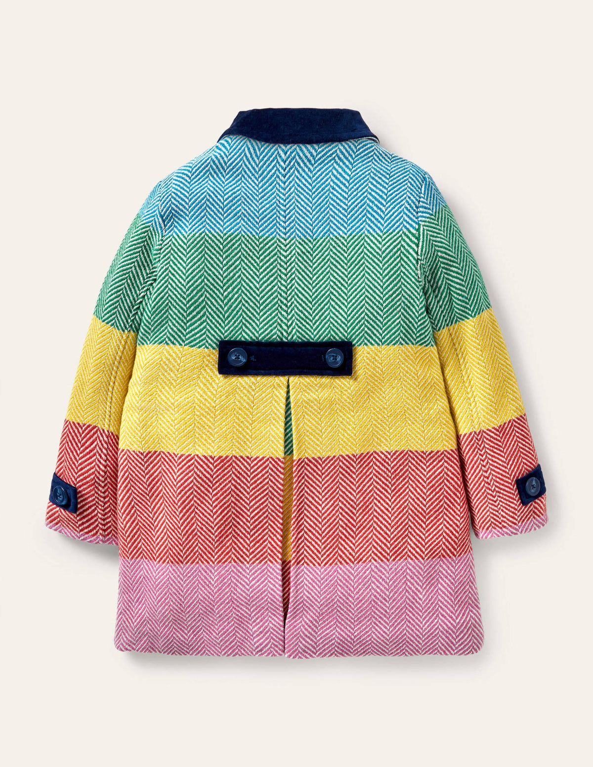Colourful Wool Coat-Multi Rainbow-2