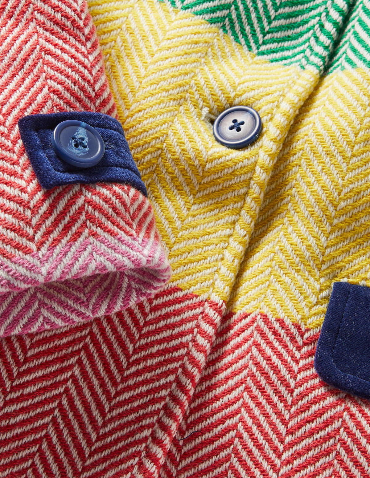 Colourful Wool Coat-Multi Rainbow-3