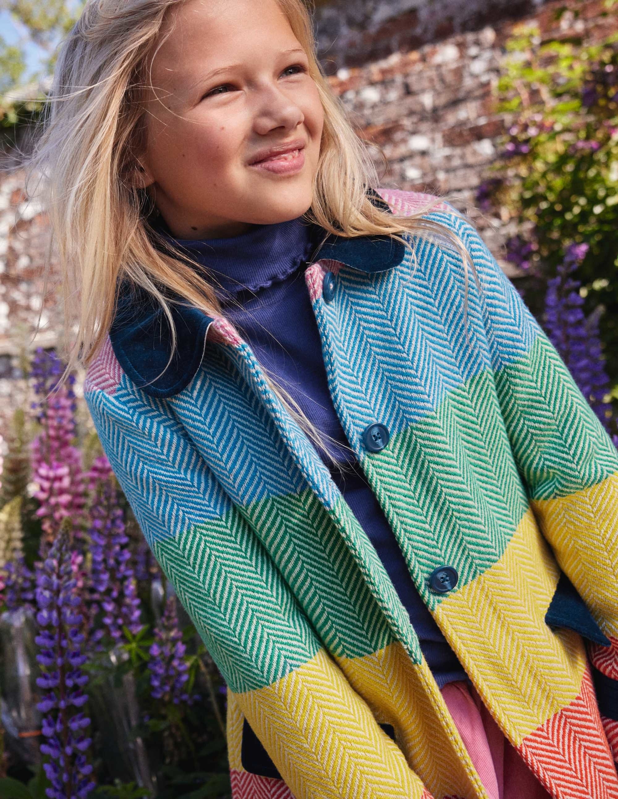 Colourful Wool Coat-Multi Rainbow - Image 4