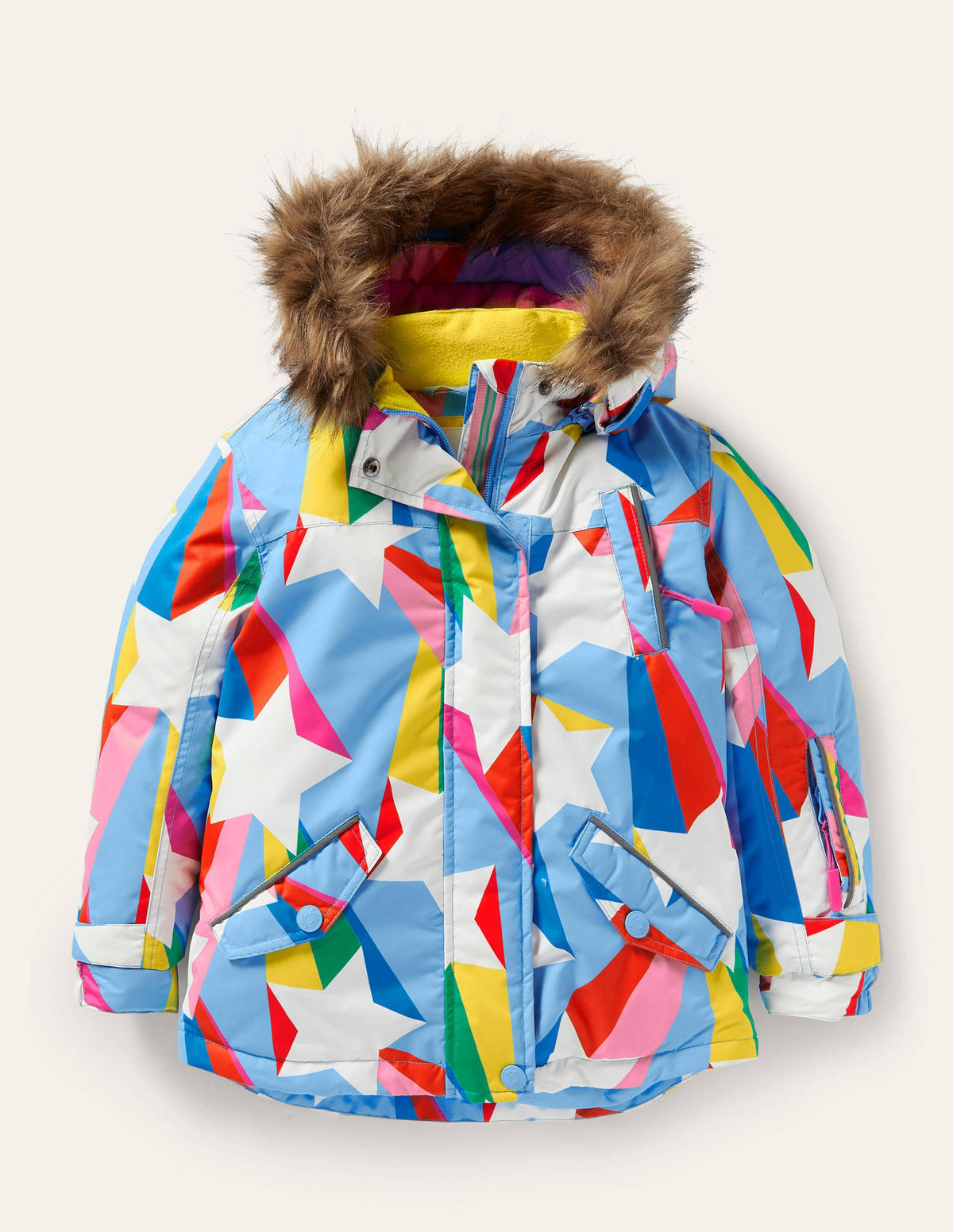 All-Weather Waterproof Jacket-Surfboard Blue Rainbow Star - Image 1