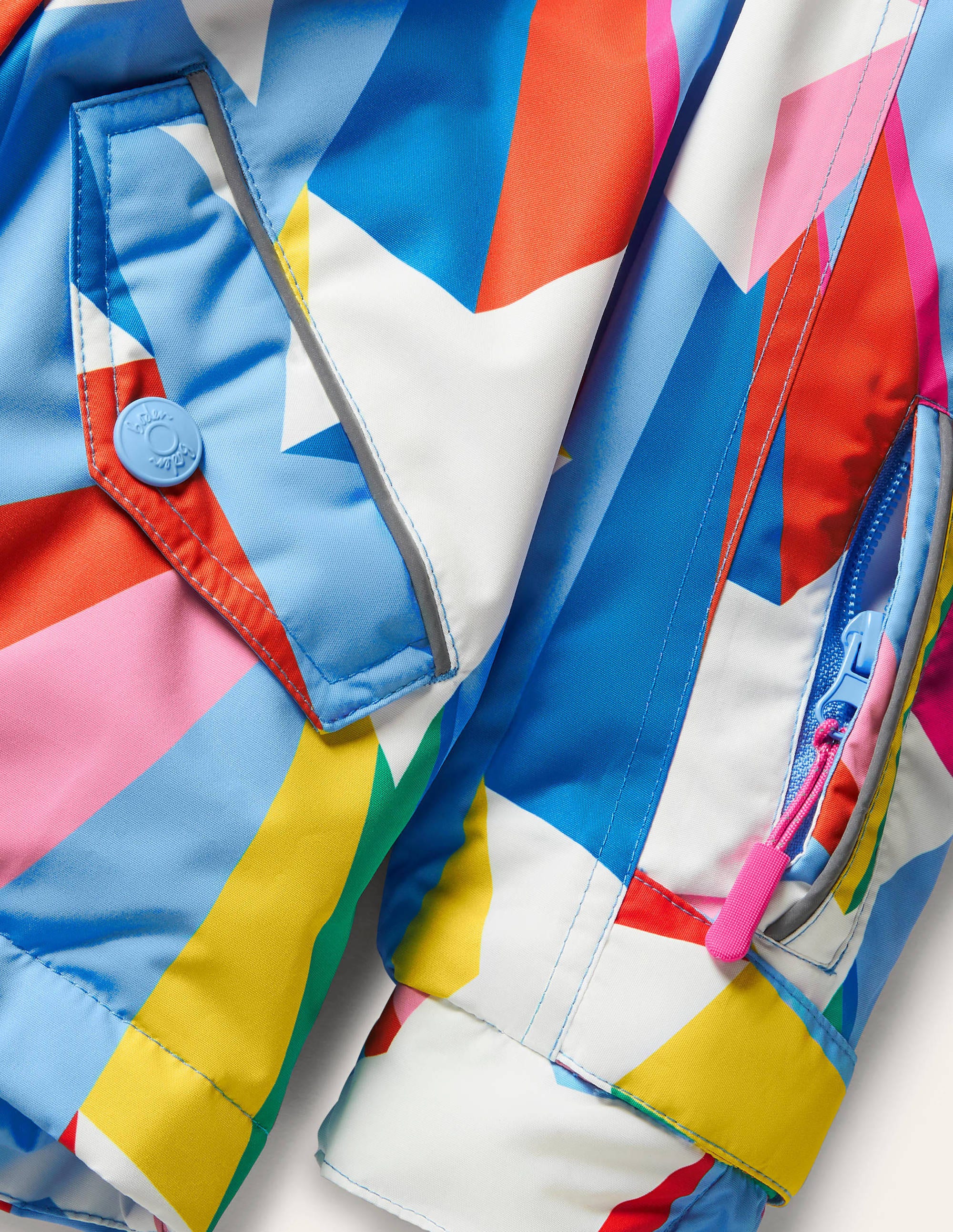 All-Weather Waterproof Jacket-Surfboard Blue Rainbow Star - Image 3