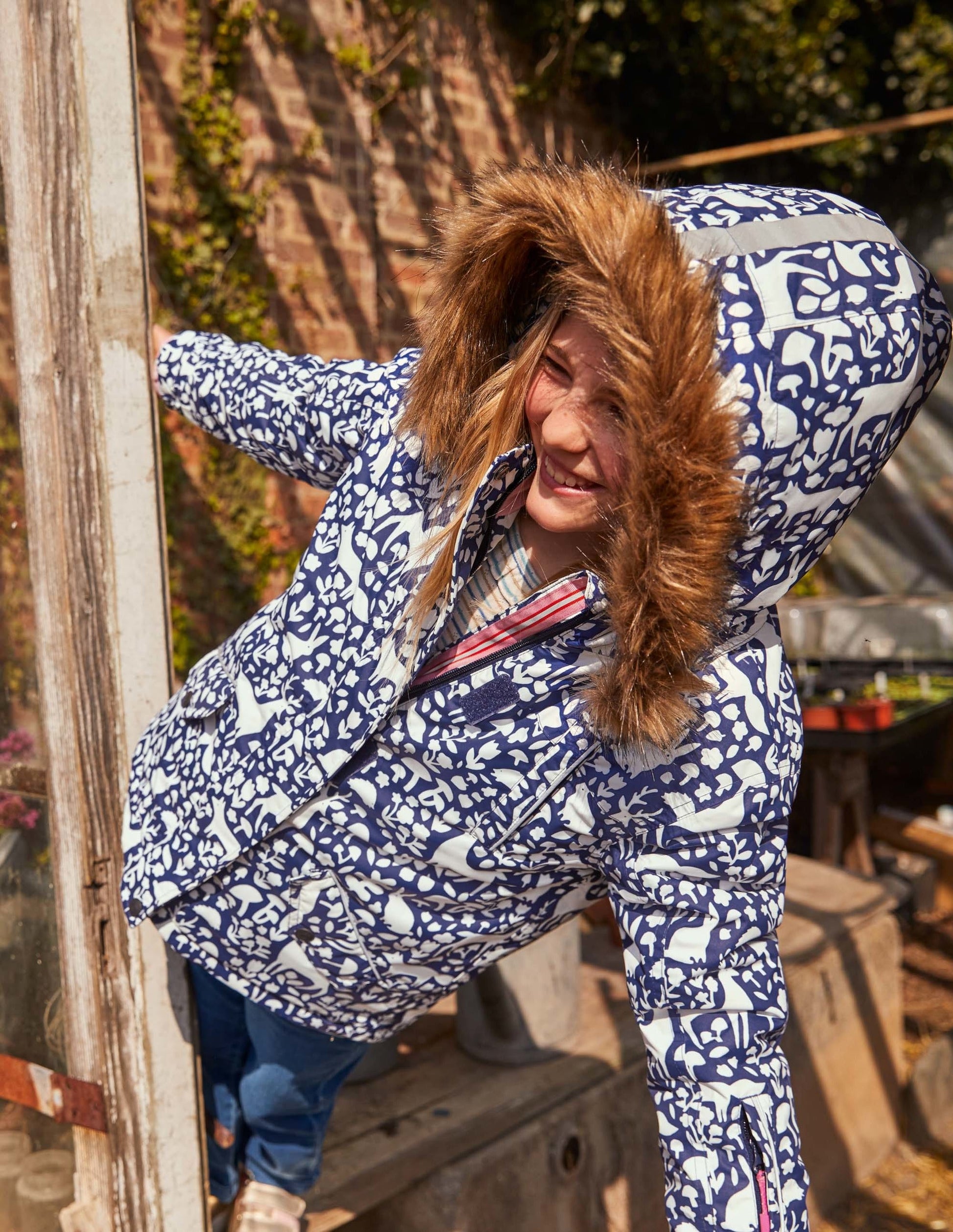 All-Weather Waterproof Jacket-Navy Woodland-6