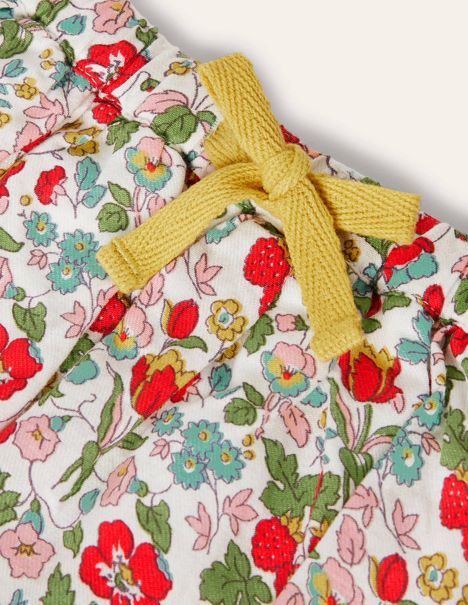 Tiered Ruffle Skirt-Ivory Autumn Berry Floral-3