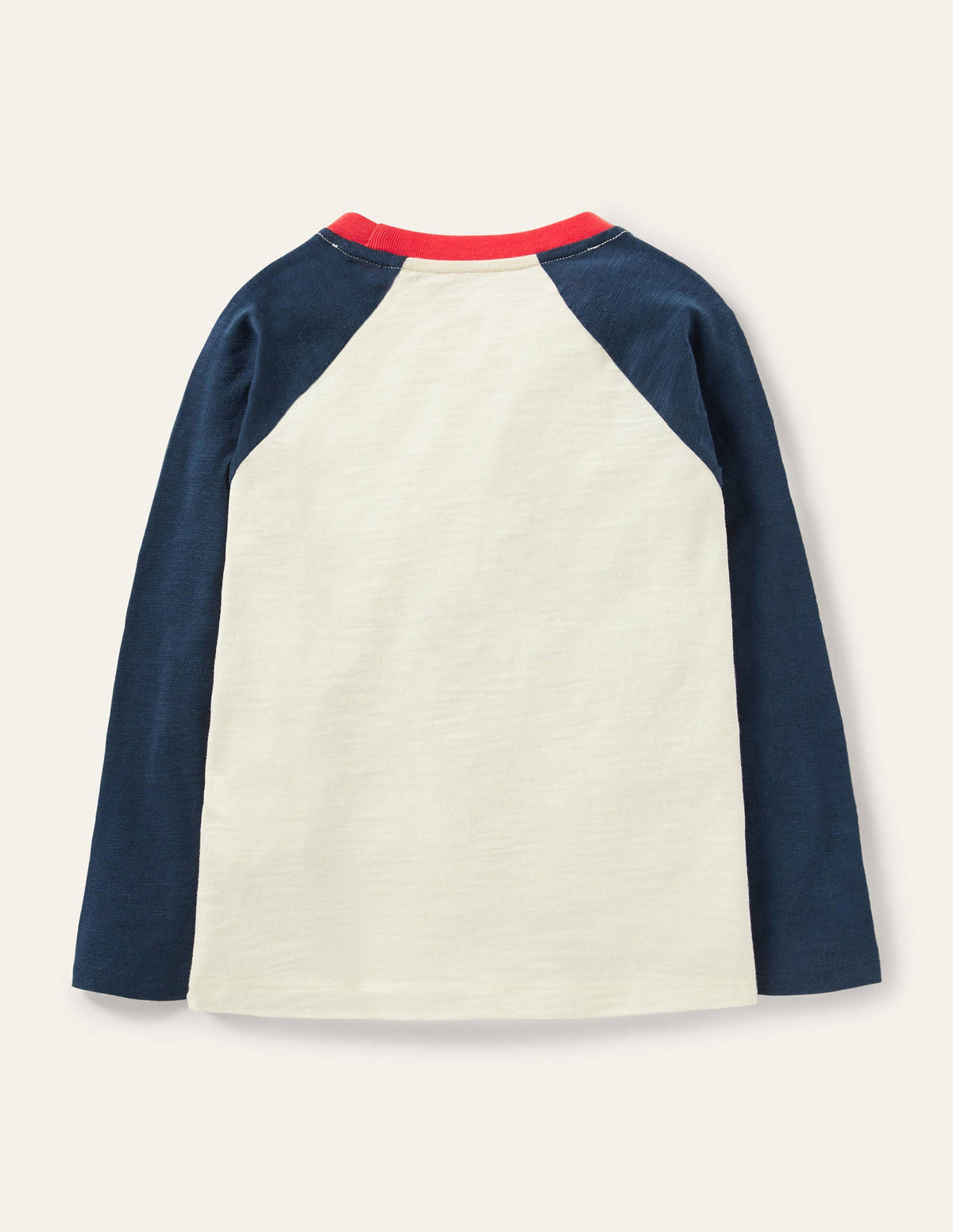Textured Raglan T-shirt-Ivory Small But Brave-2