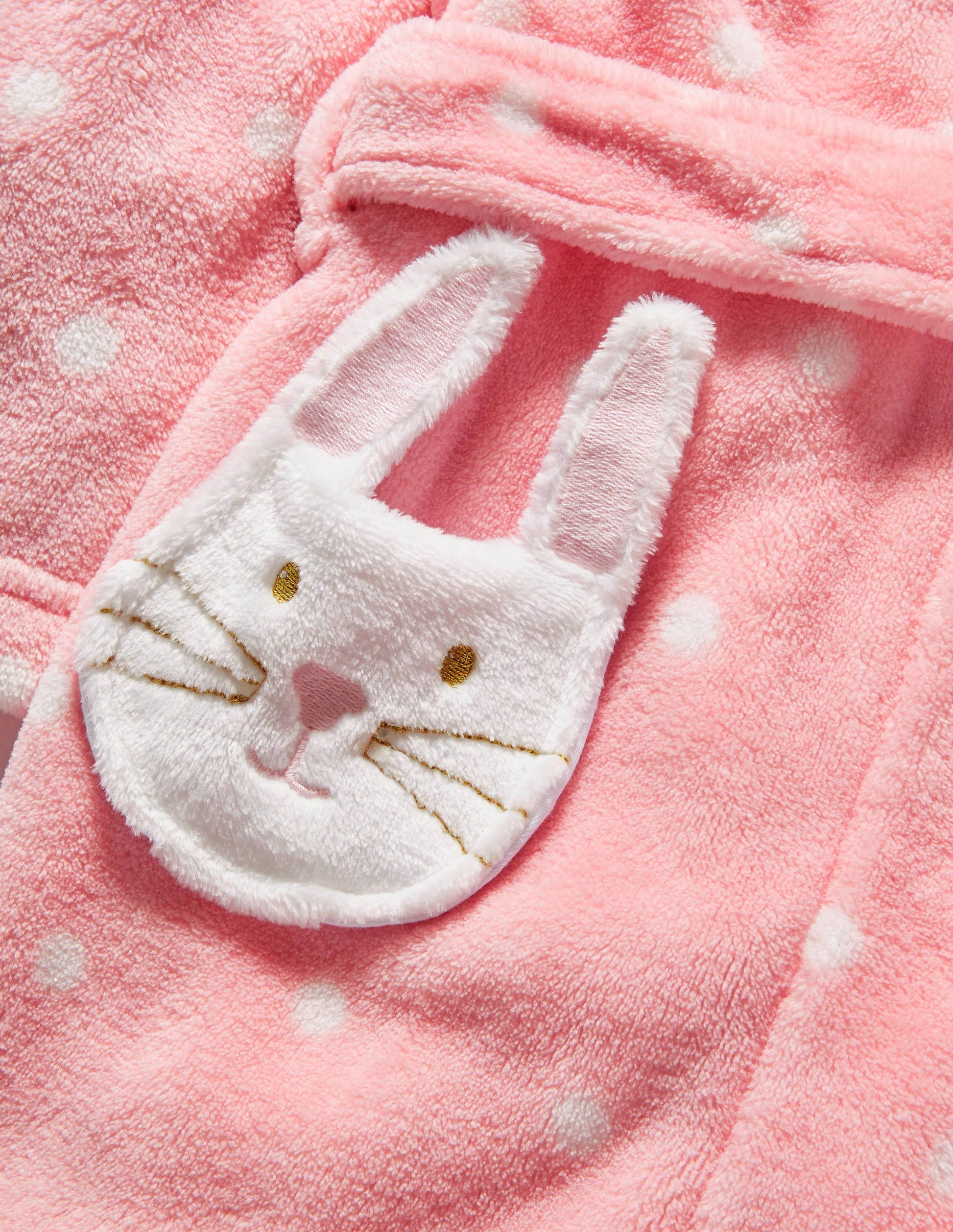Fun Cosy Dressing Gown-Boto Pink Spot Bunny-3