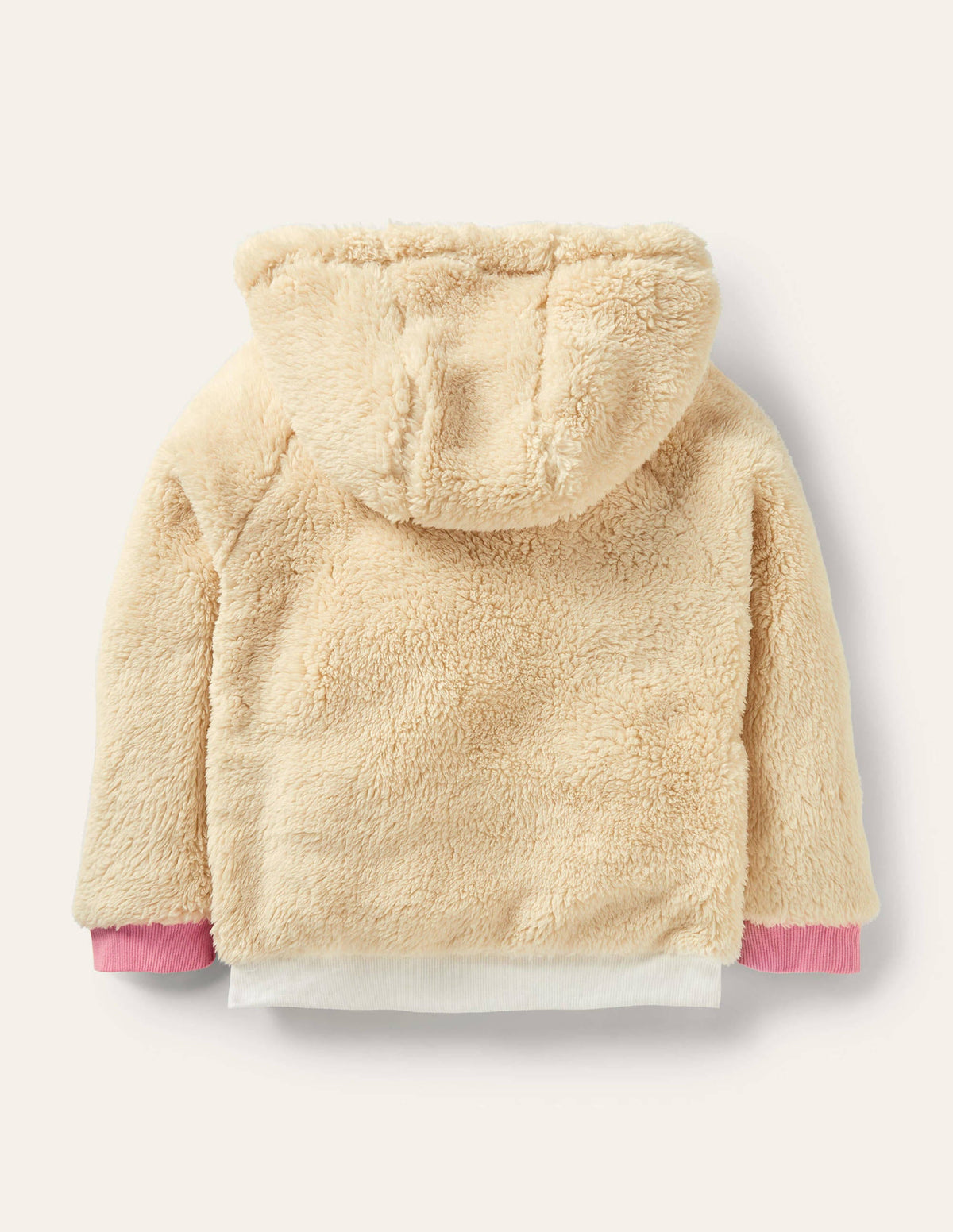 Appliqué Borg Hoodie-Natural Deer - Image 2