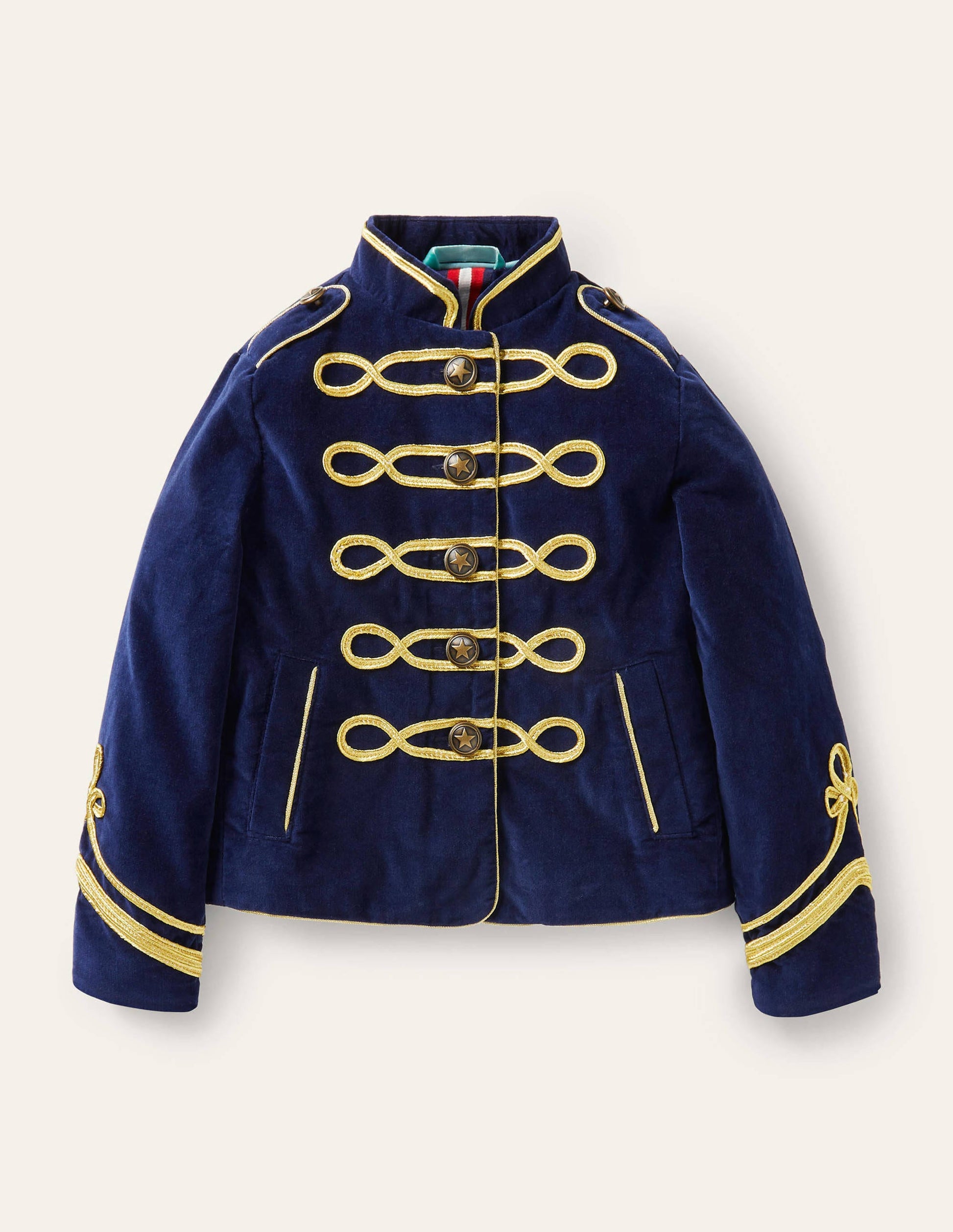 Trim Detail Jacket-College Navy-1