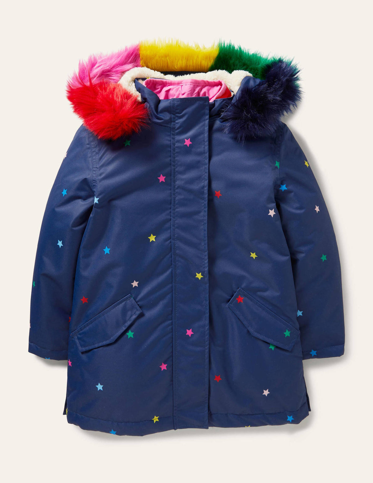 Waterproof 4-in-1 Parka-Navy Multi Stars - Image 1