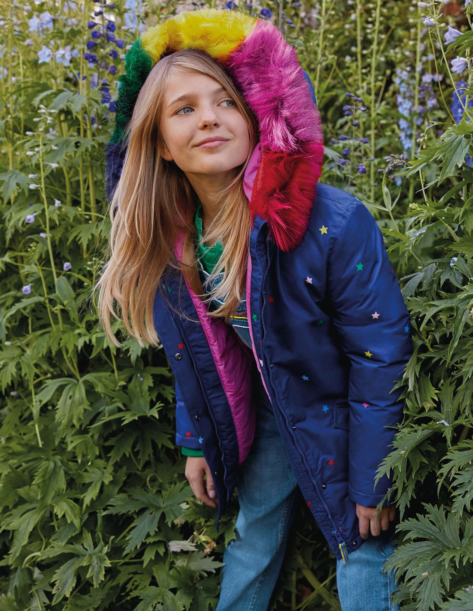 Waterproof 4-in-1 Parka-Navy Multi Stars-7