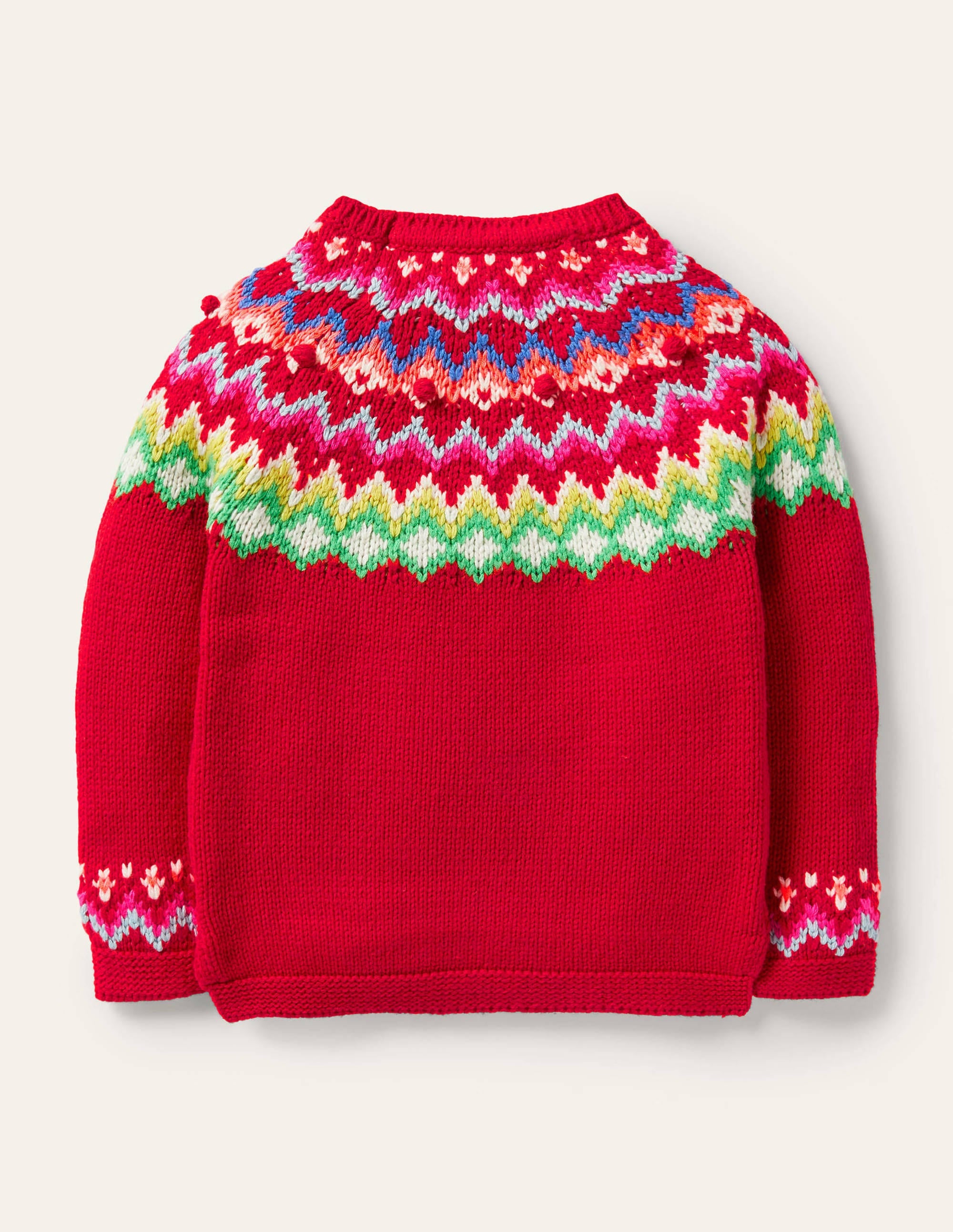 Cosy Fair Isle Jumper-Rockabilly Red - Image 2