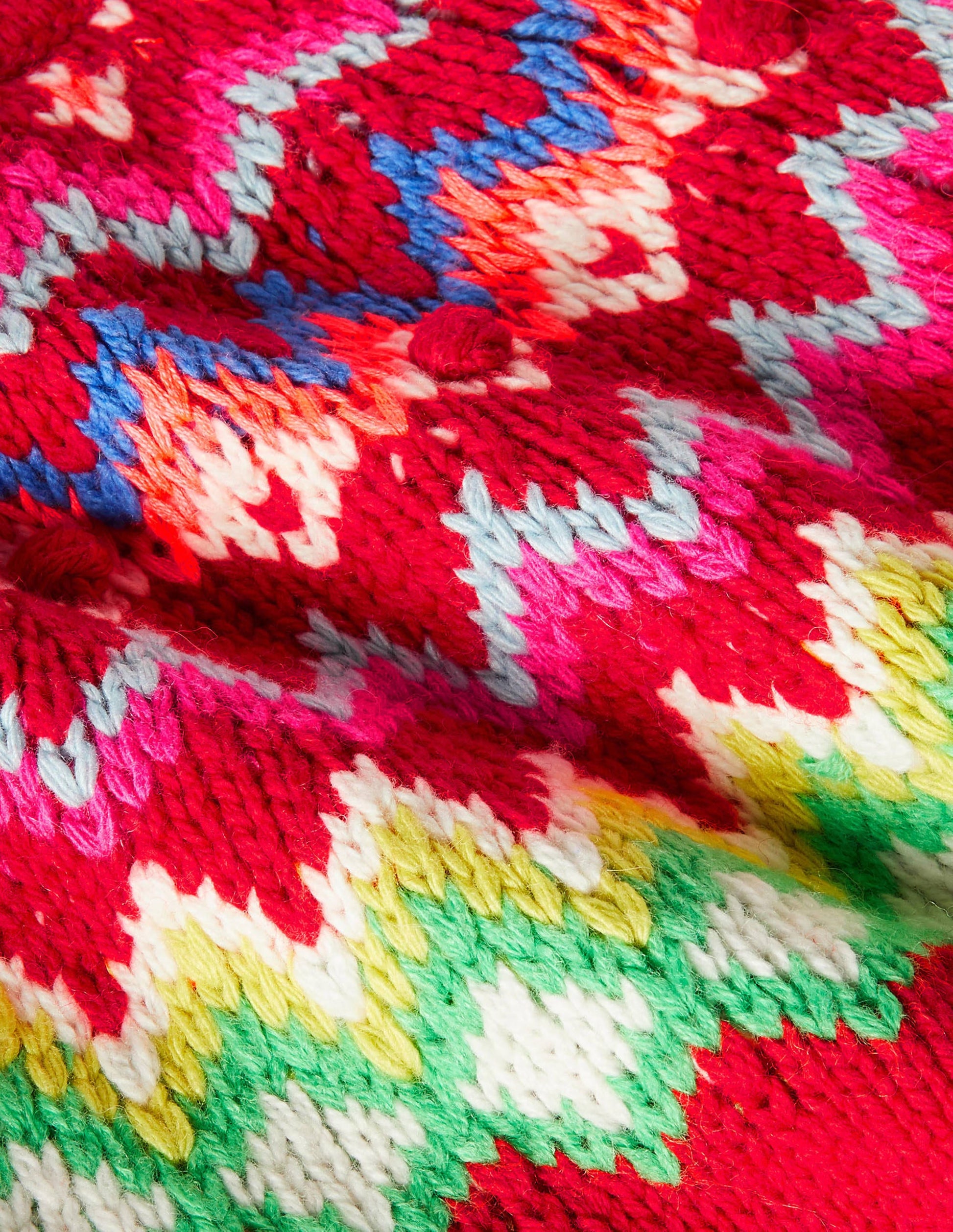 Cosy Fair Isle Jumper-Rockabilly Red-3