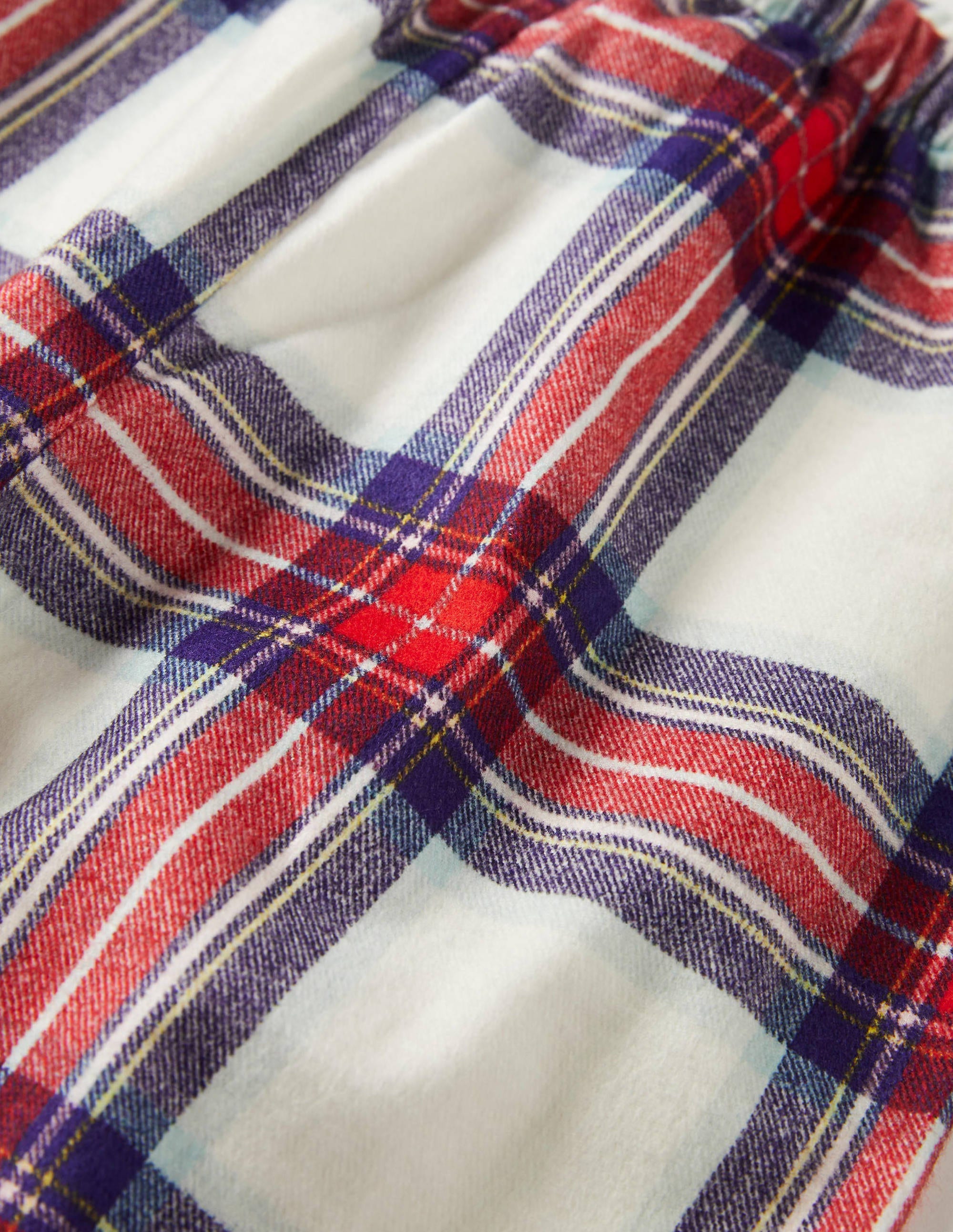 Festive Pyjama Set-Ivory/Rockabilly Red Check - Image 3