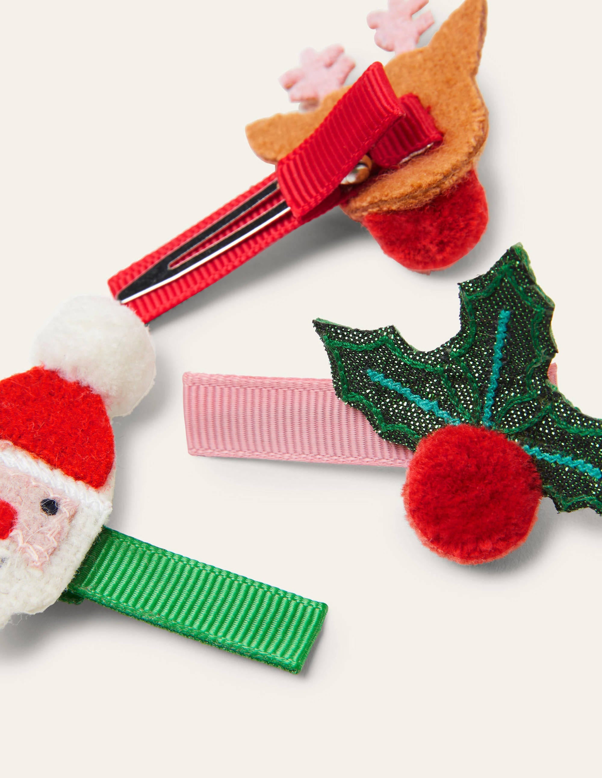 Hair Clips 3 Pack-Multi Christmas - Image 2
