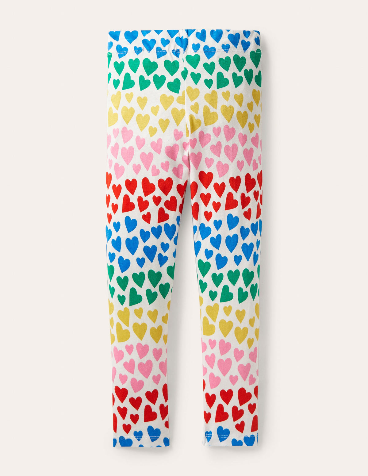 Fun Leggings-Multi Rainbow Hearts - Image 2