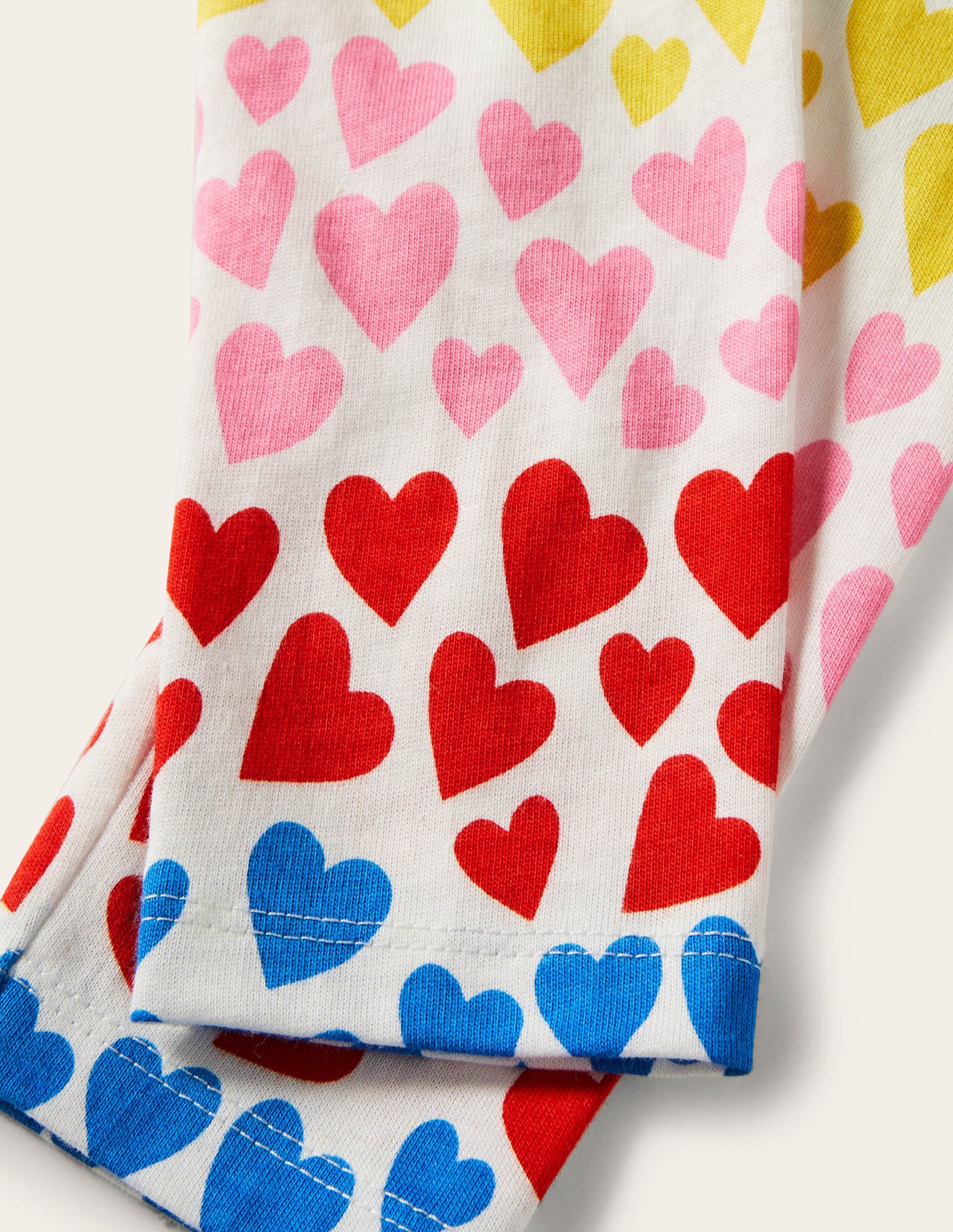 Fun Leggings-Multi Rainbow Hearts - Image 3