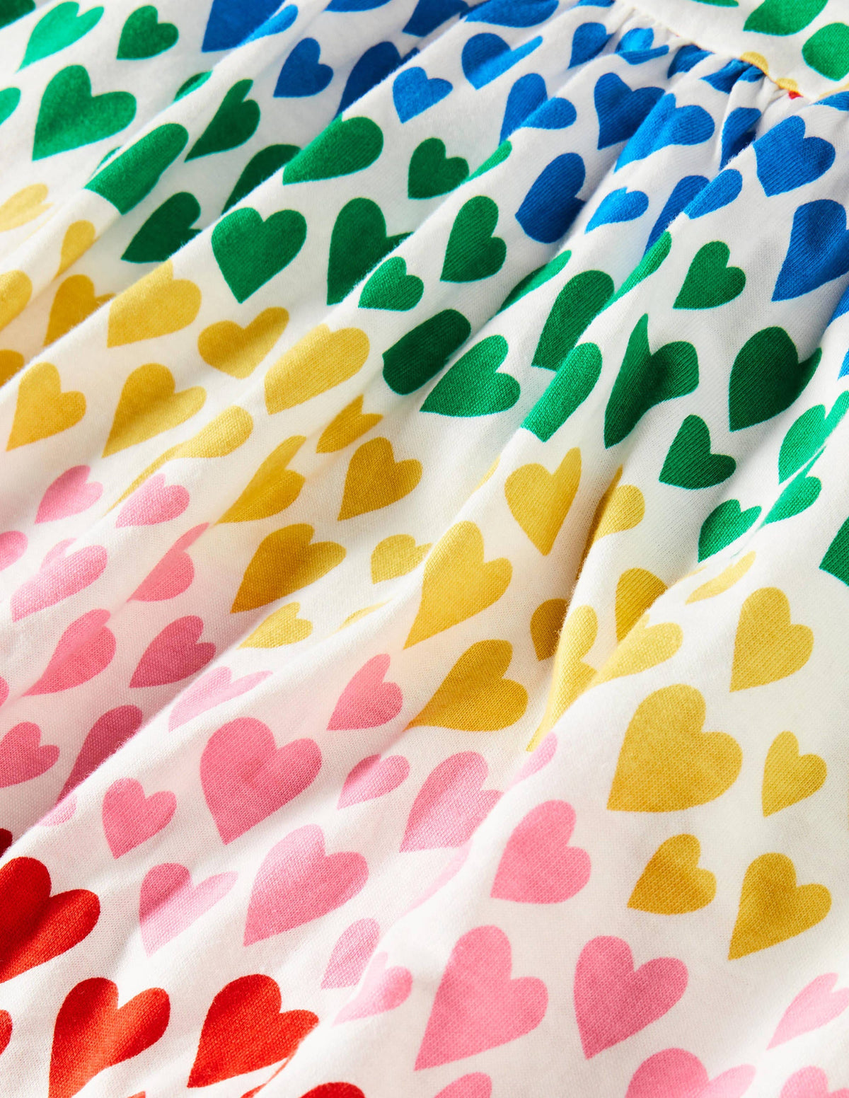 Long Sleeve Fun Jersey Dress-Multi Rainbow Hearts-3