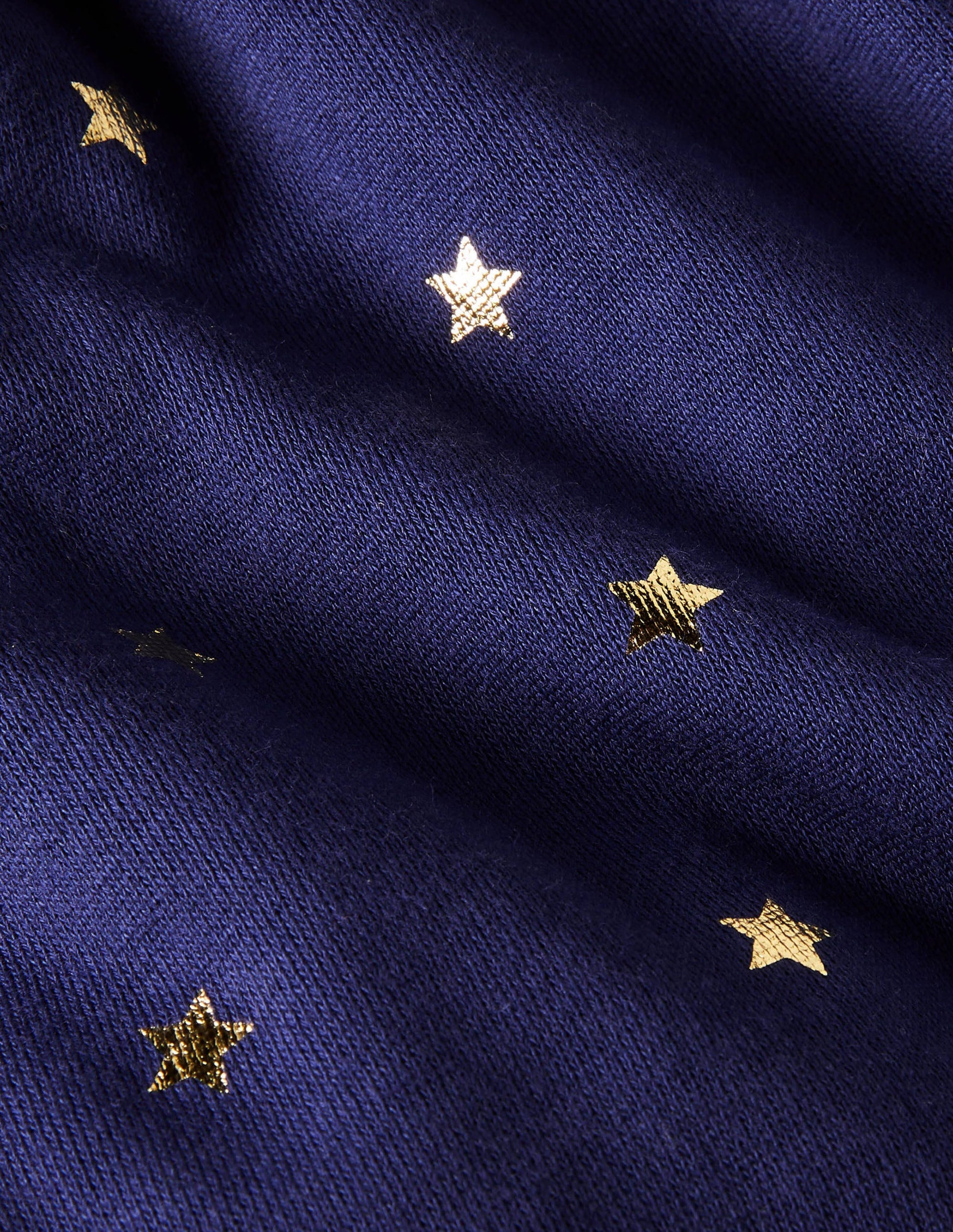 Cosy Twirly Sweatshirt Skirt-Starboard Blue Gold Star-3