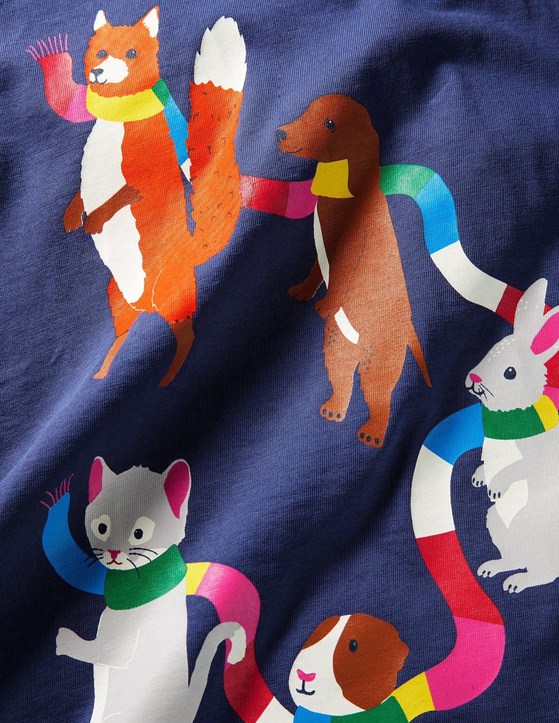 Hotchpotch Animal T-shirt-Starboard Blue Scarf-3