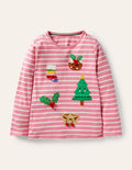 3D Appliqué Breton-Petal Pink/ Ivory Festive