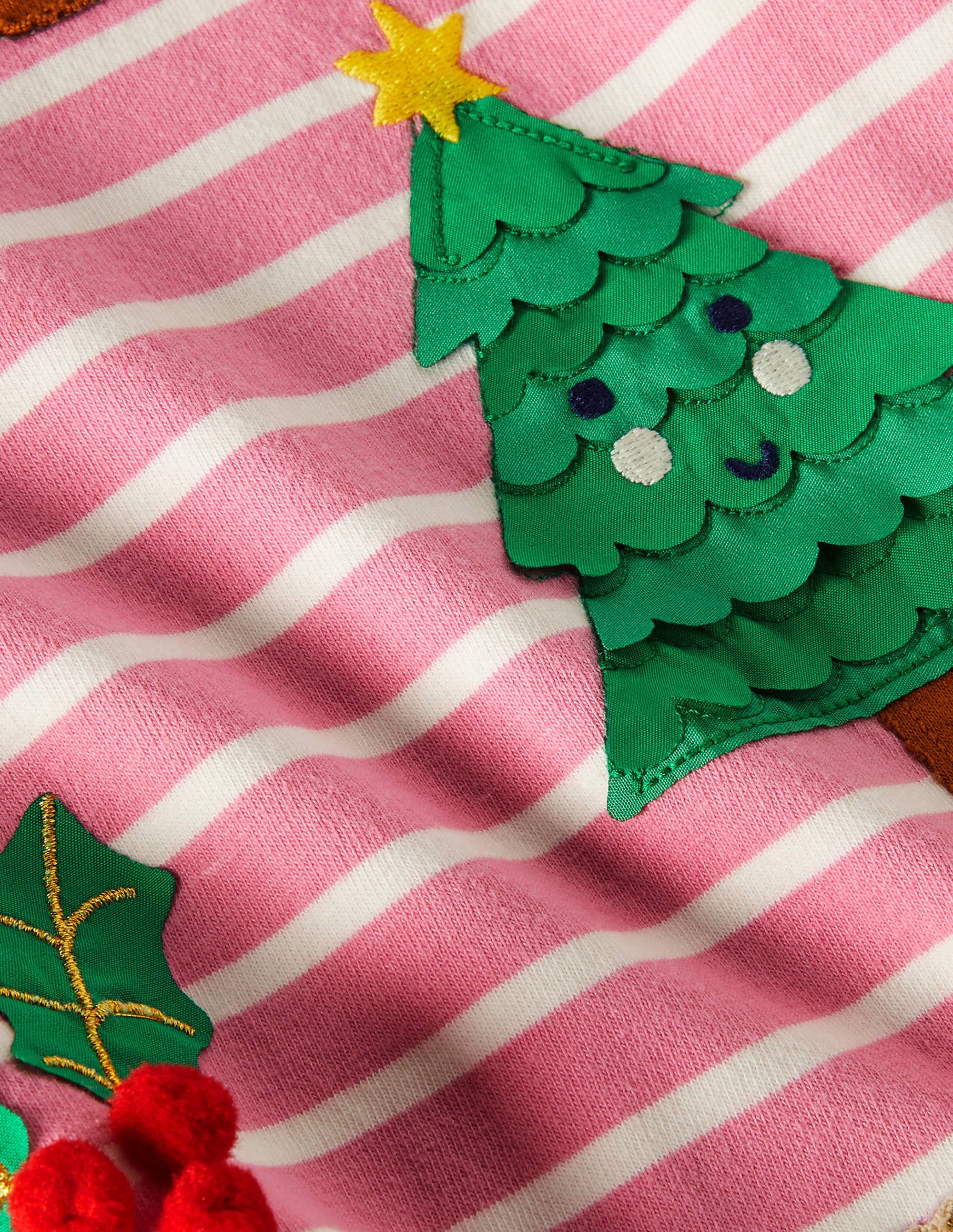 3D Appliqué Breton-Petal Pink/ Ivory Festive - Image 3