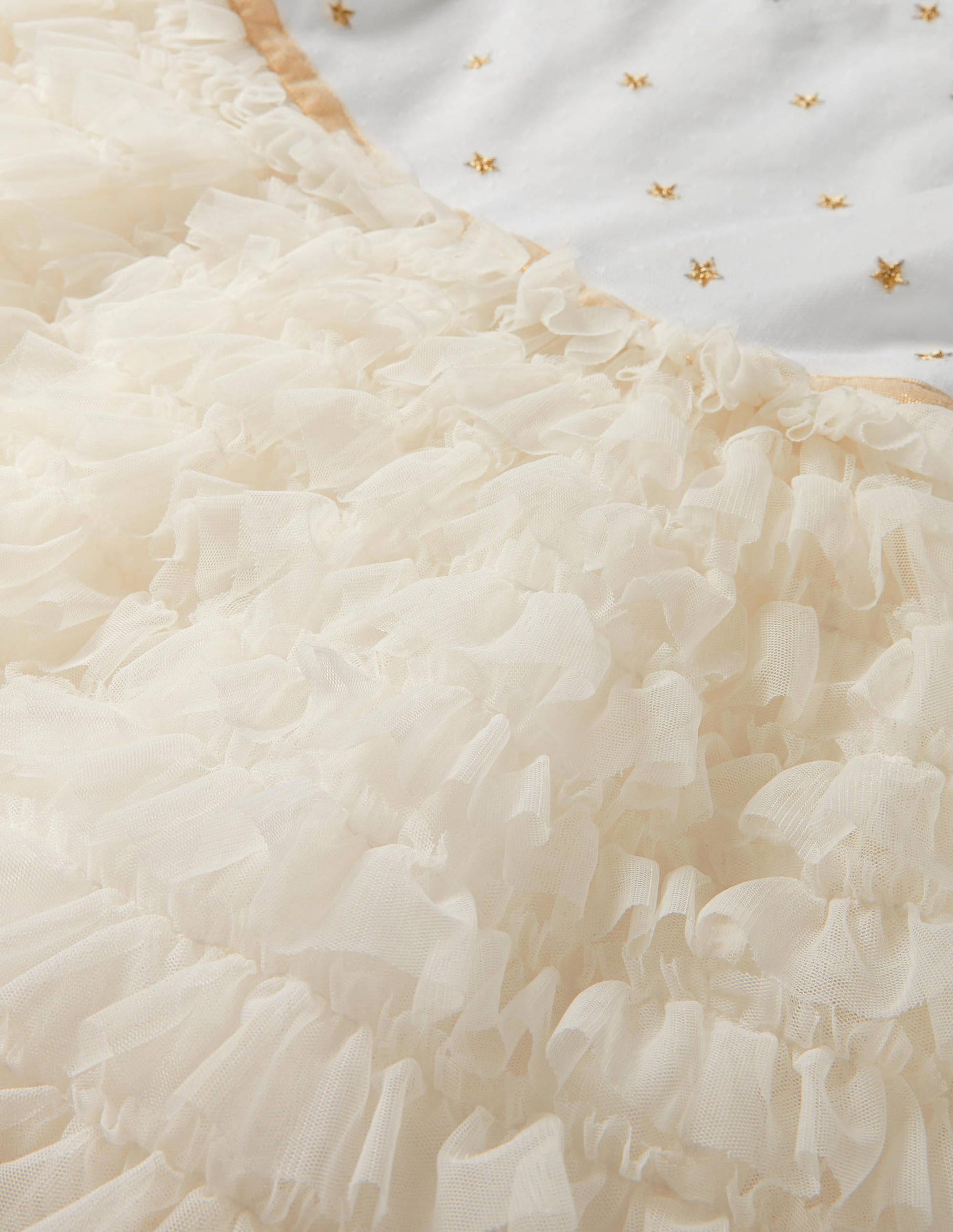 Tulle Ruffle Party Dress-Ivory-3