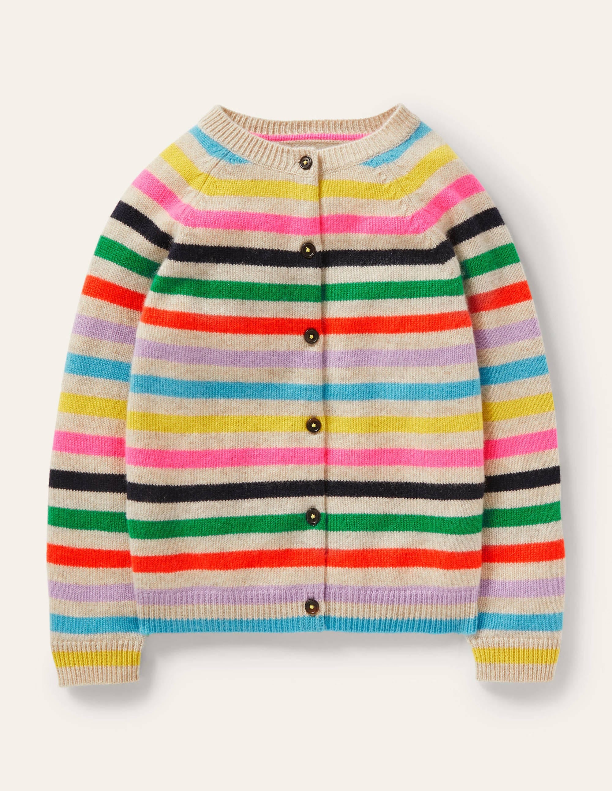 Cashmere Cardigan-Multi Stripe - Image 1