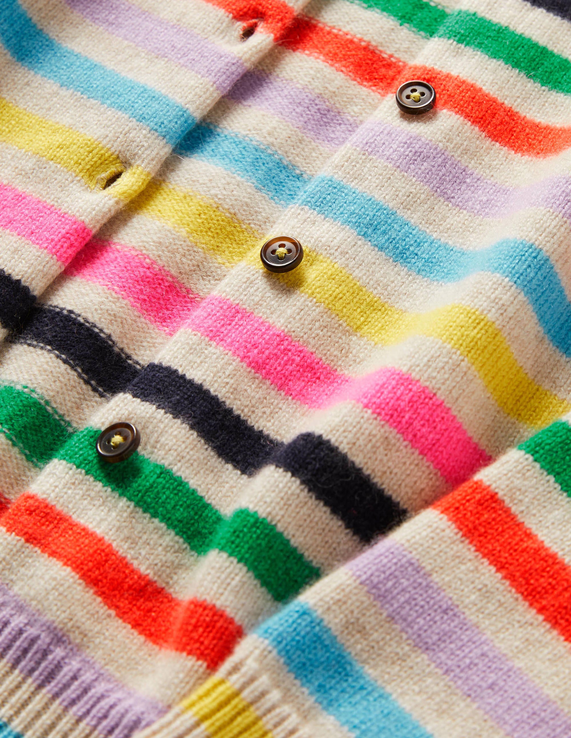 Cashmere Cardigan-Multi Stripe - Image 3