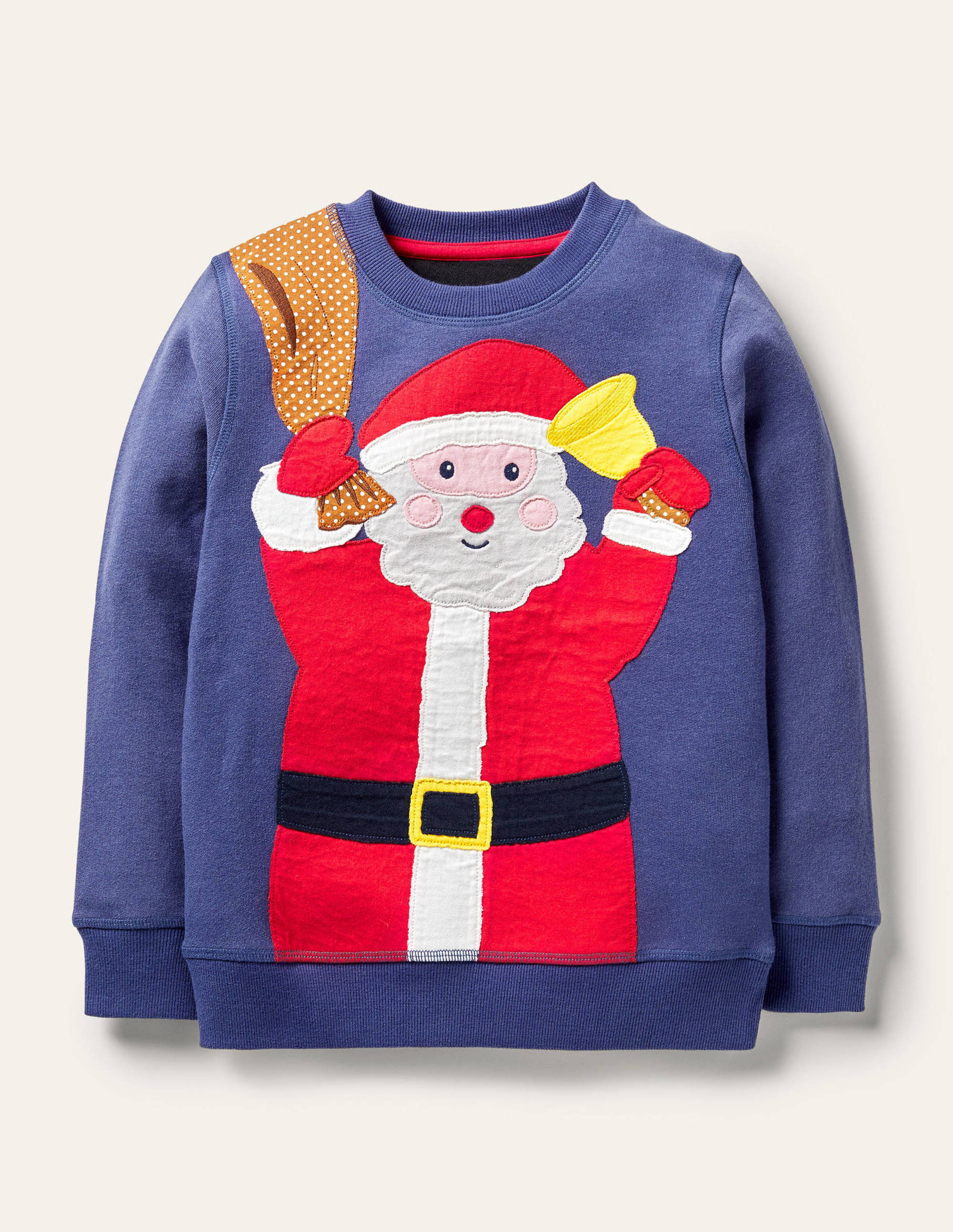 Front & Back Sweatshirt-Navy Father Christmas - Image 1