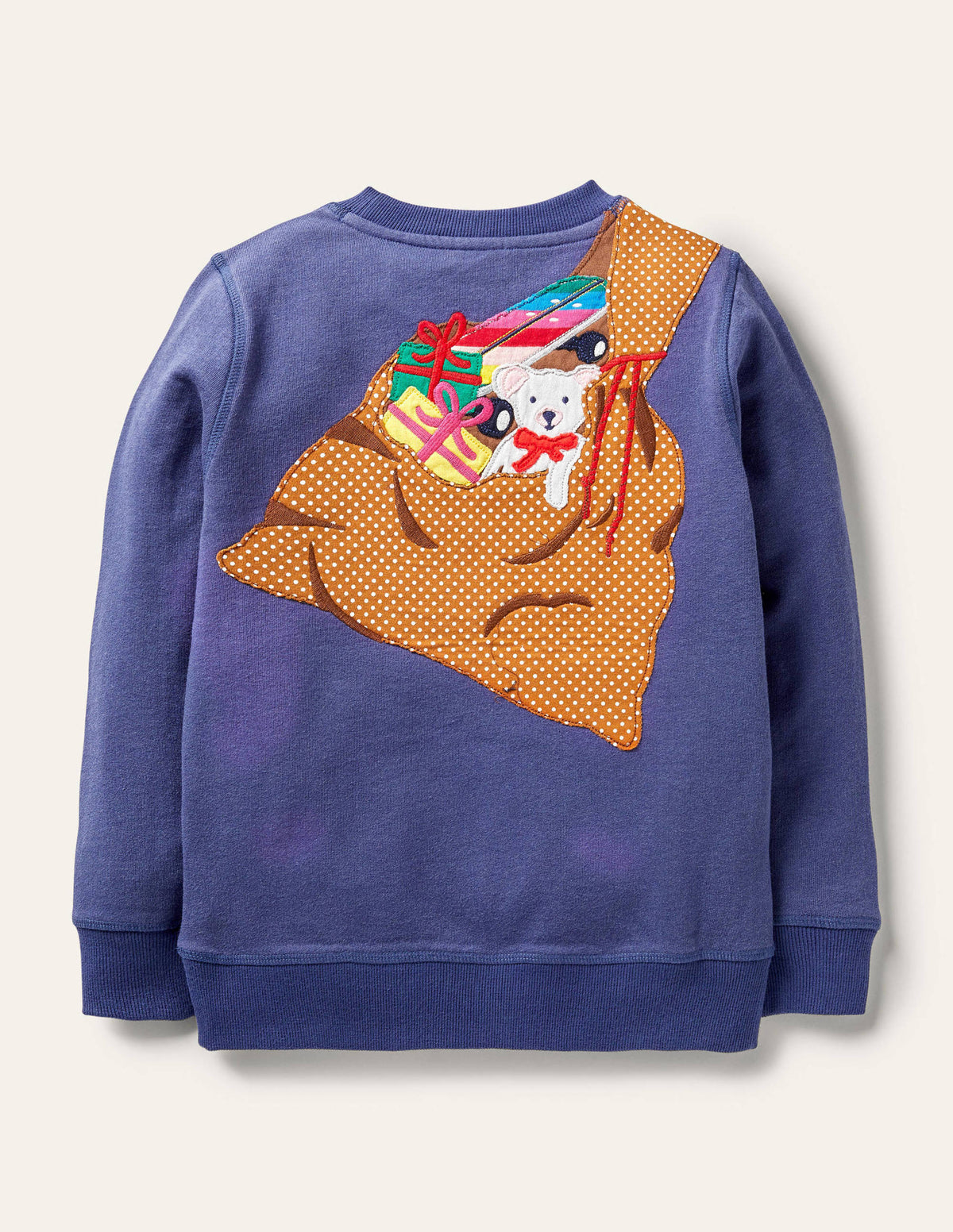 Front & Back Sweatshirt-Navy Father Christmas-2