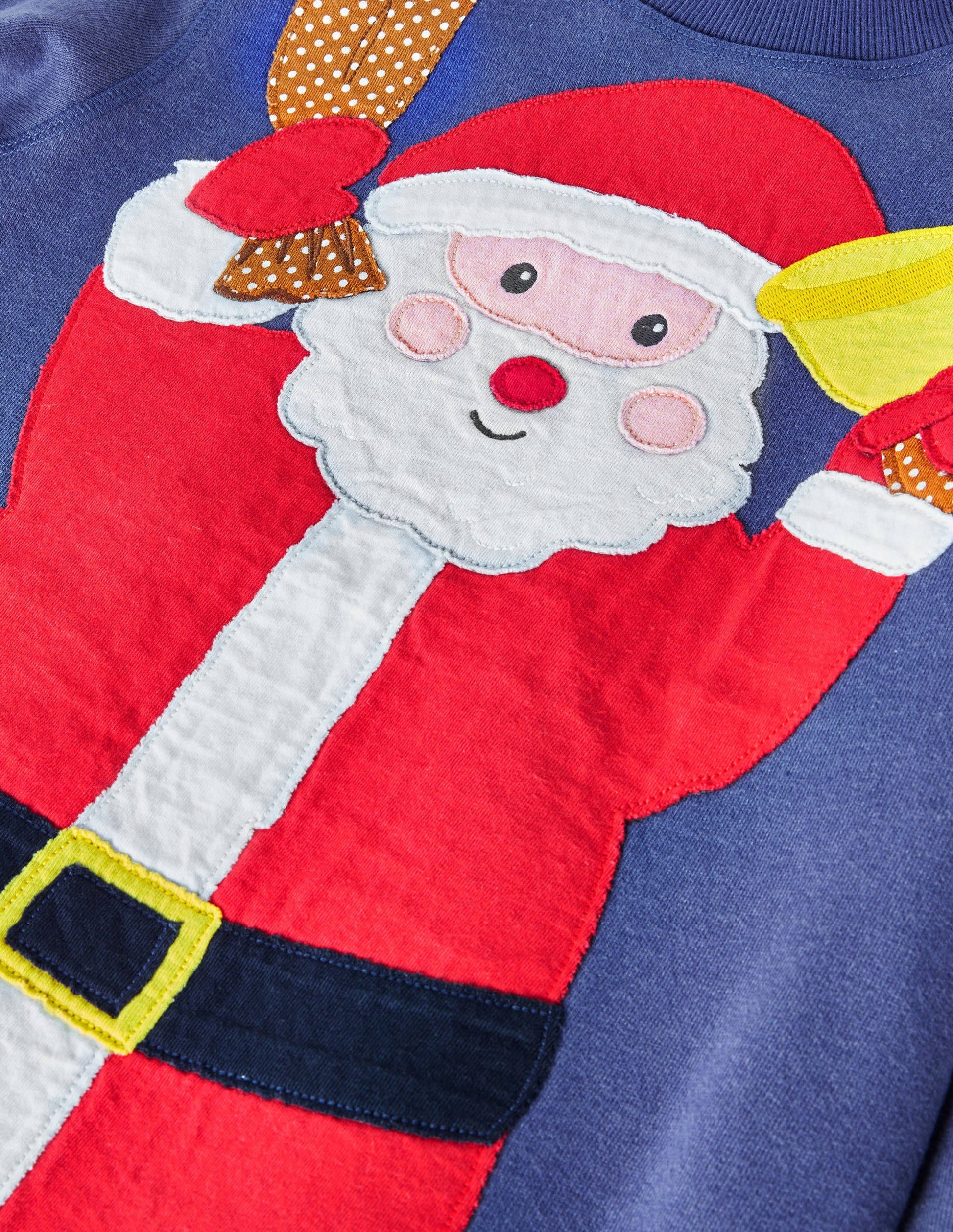 Front & Back Sweatshirt-Navy Father Christmas-3