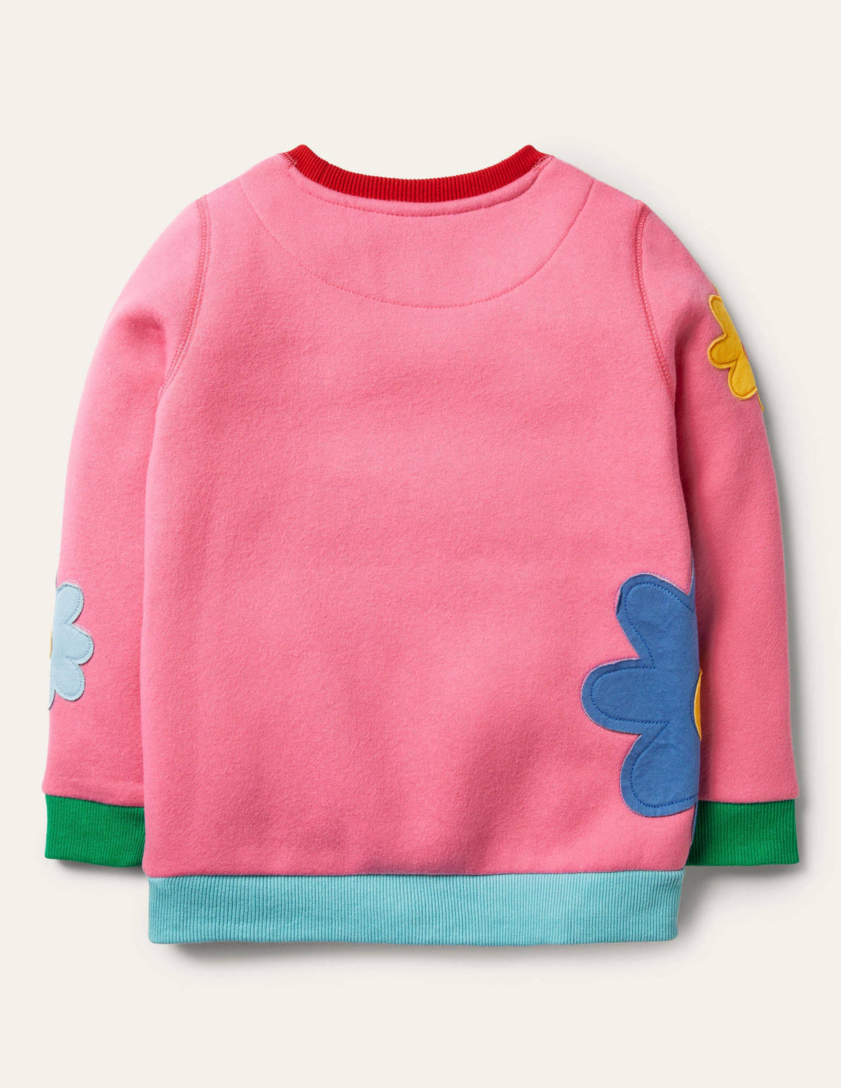 Appliqué Sweatshirt-Bright Petal Pink Heart - Image 3