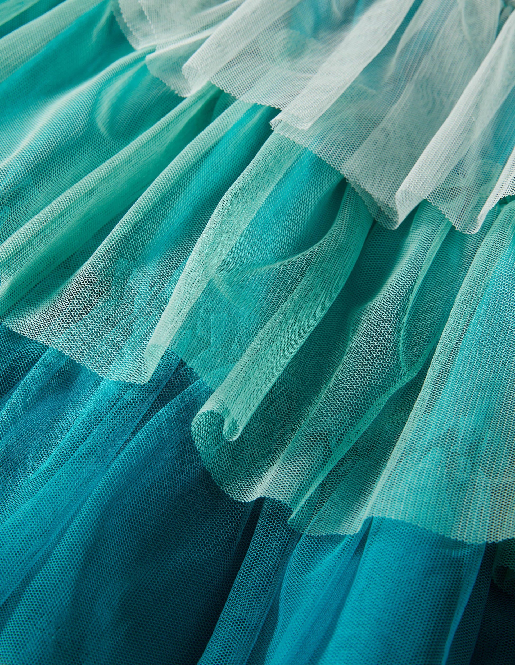 Tiered Tulle Skirt-Orkney Blue-2