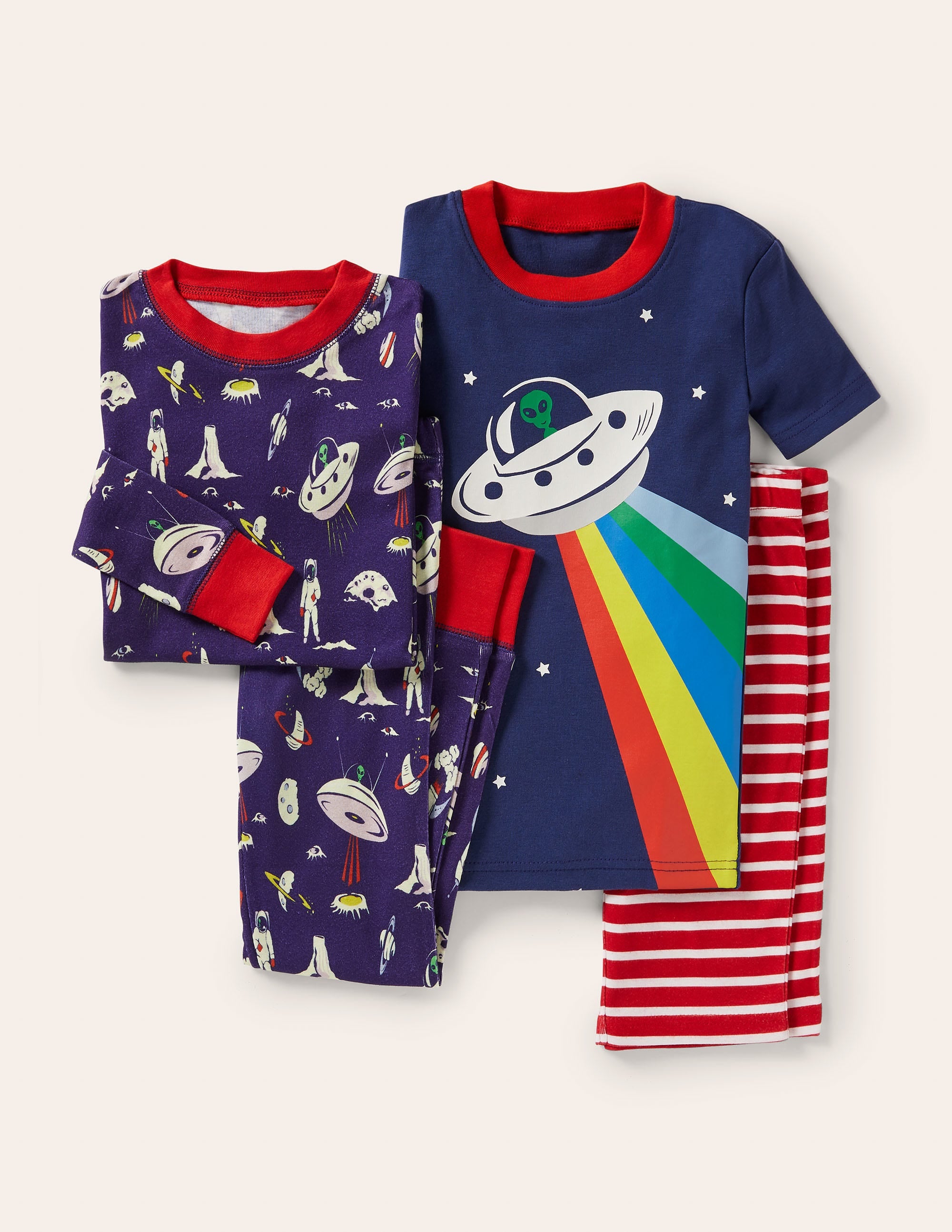 Space Twin Pack Pyjamas-Starboard Blue Space - Image 1