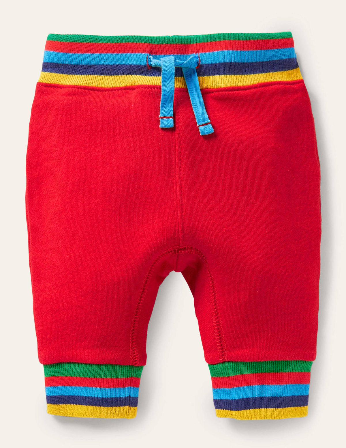 Rainbow Rib Jersey Bottoms-Rockabilly Red-1