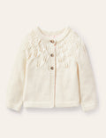 Everyday Textured Cardigan-Ecru Marl