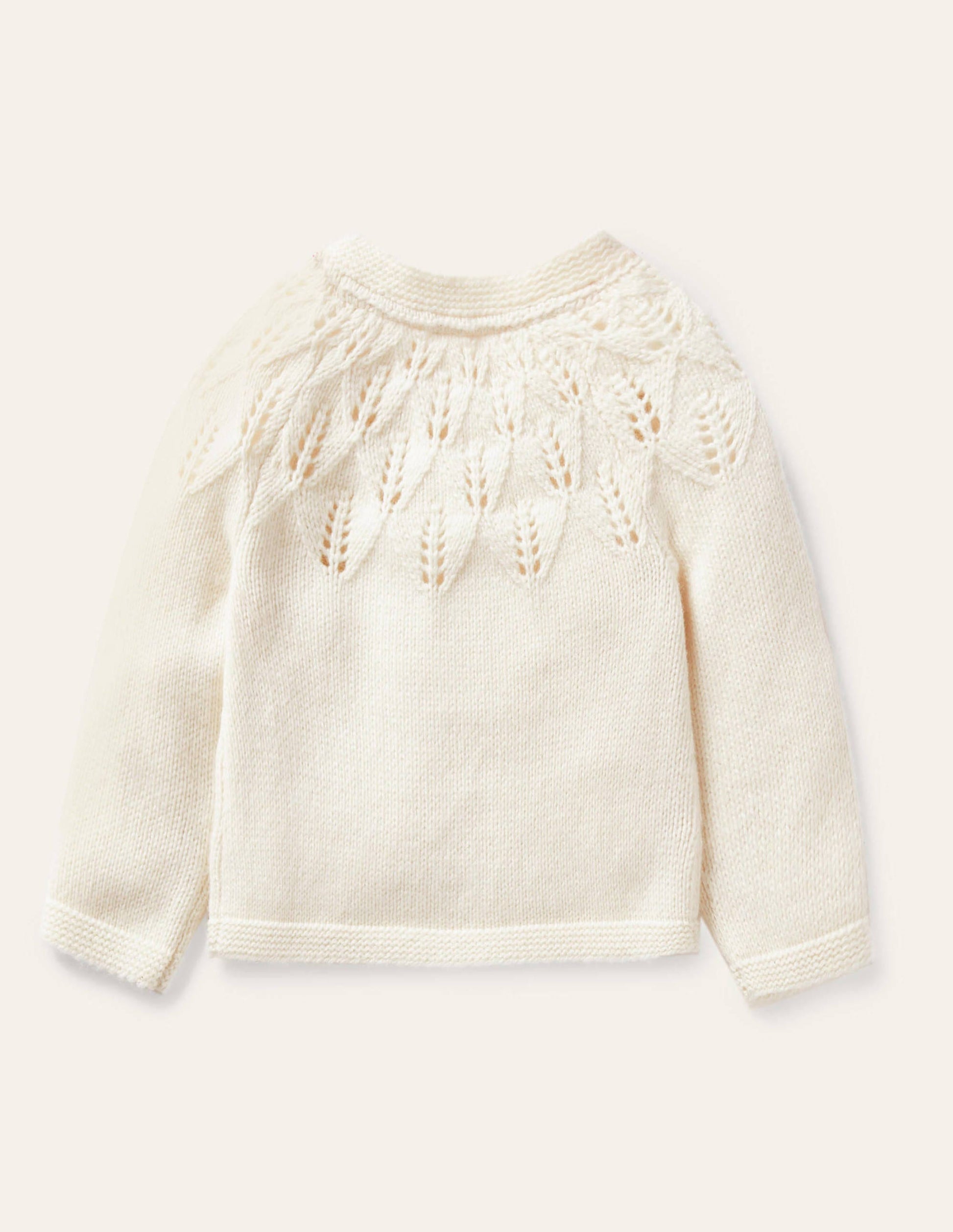 Everyday Textured Cardigan-Ecru Marl-2