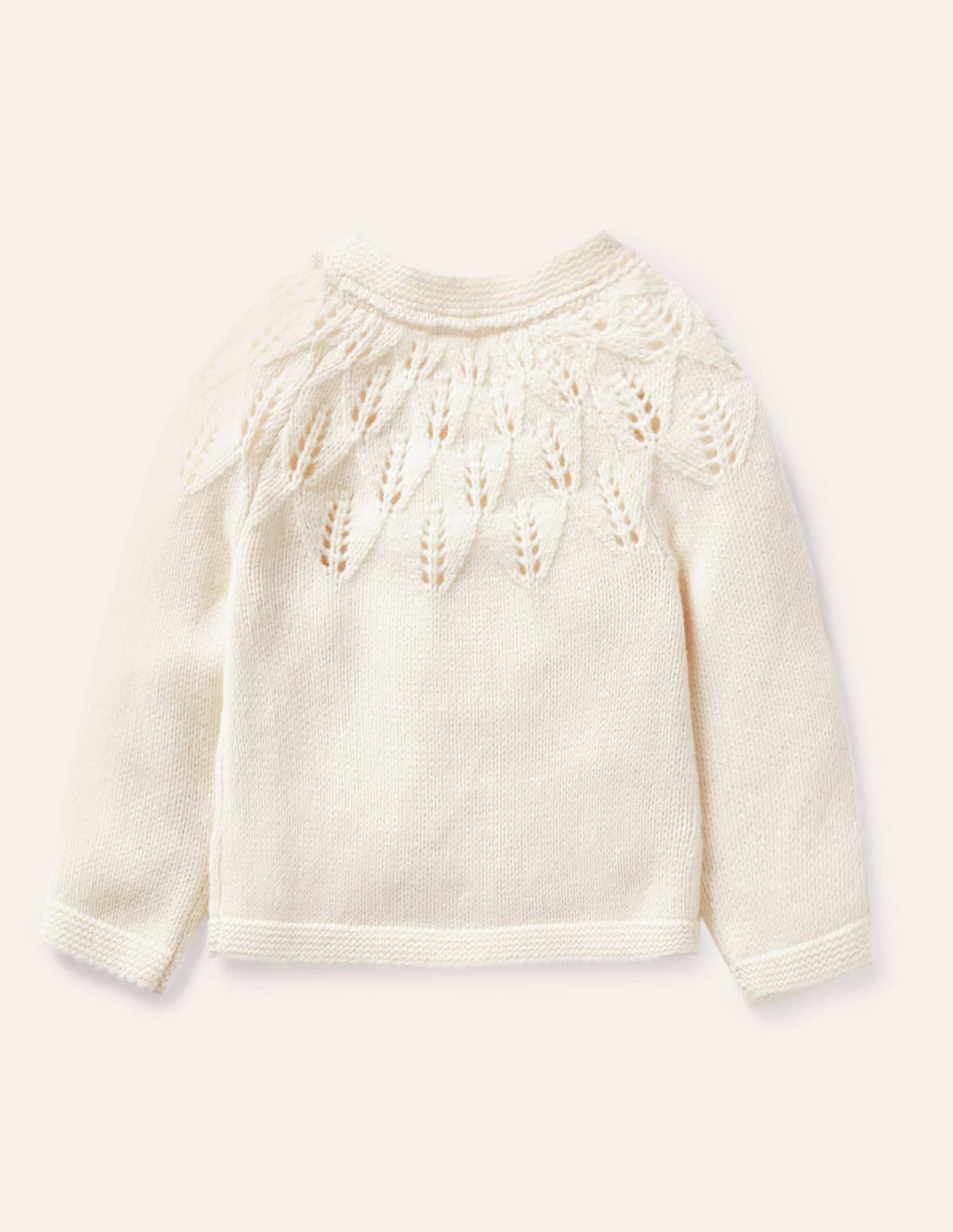 Everyday Textured Cardigan-Ecru Marl - Image 2