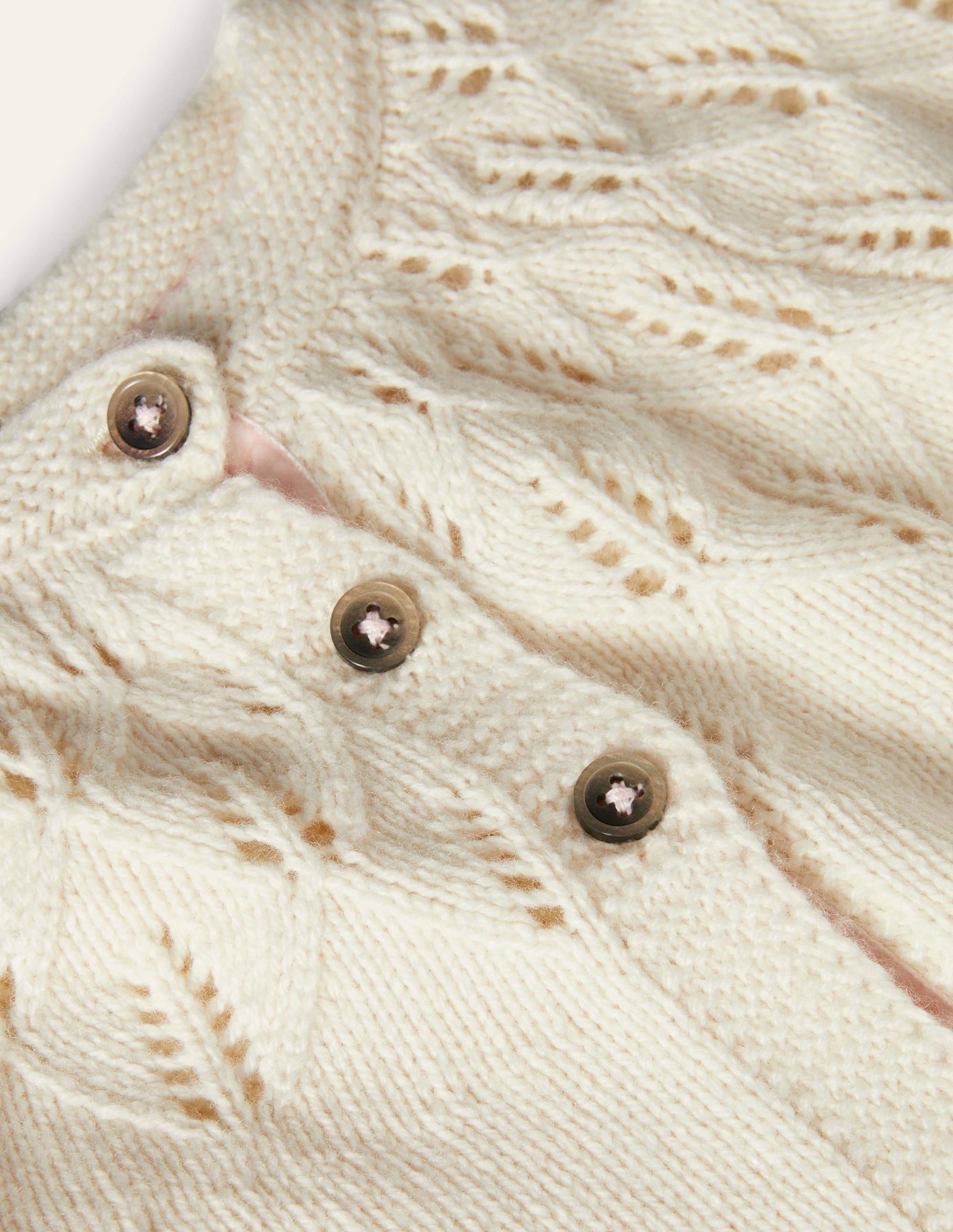 Everyday Textured Cardigan-Ecru Marl - Image 3