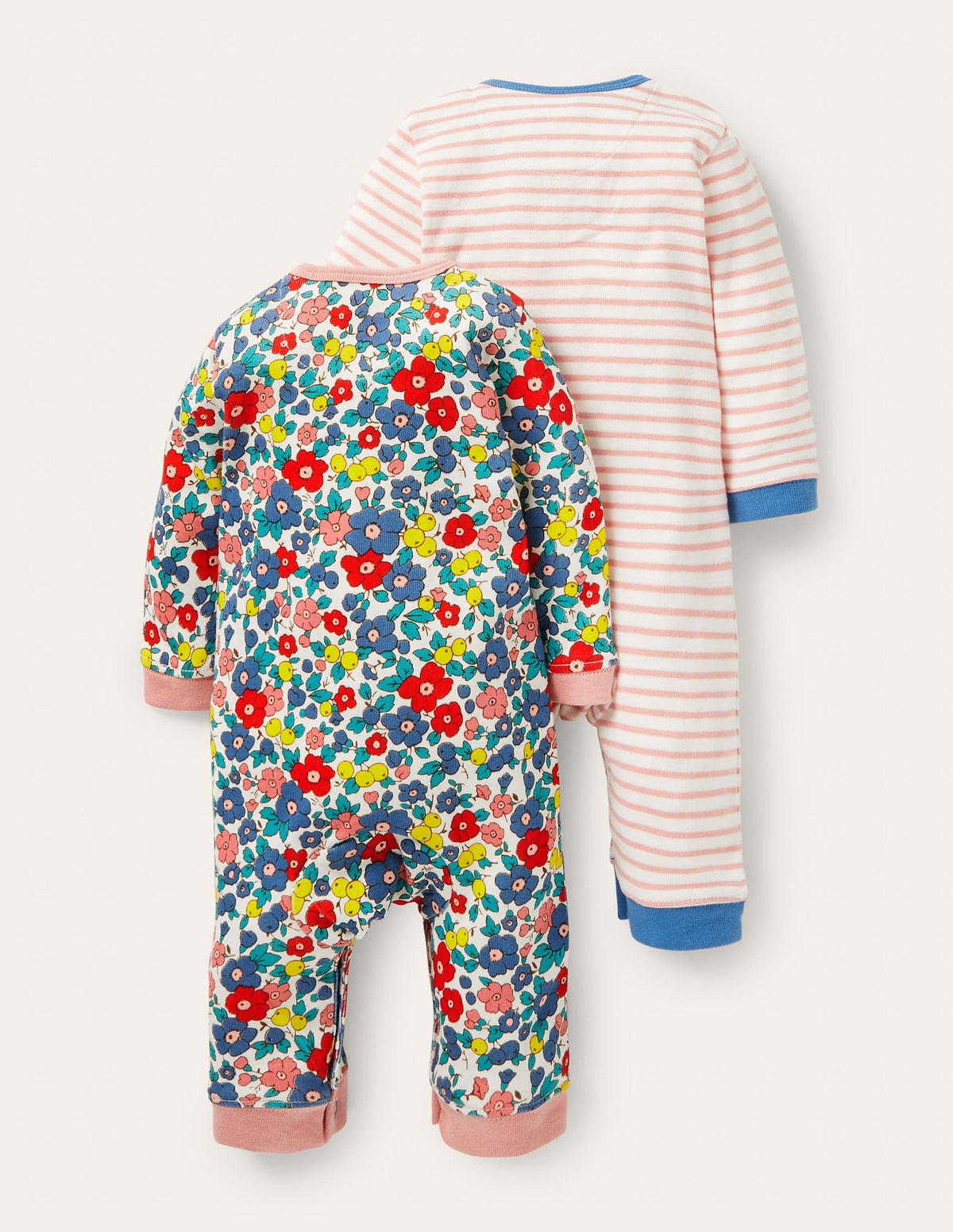 Twin Pack Rompers-Multi Sky Apple Blossom - Image 2