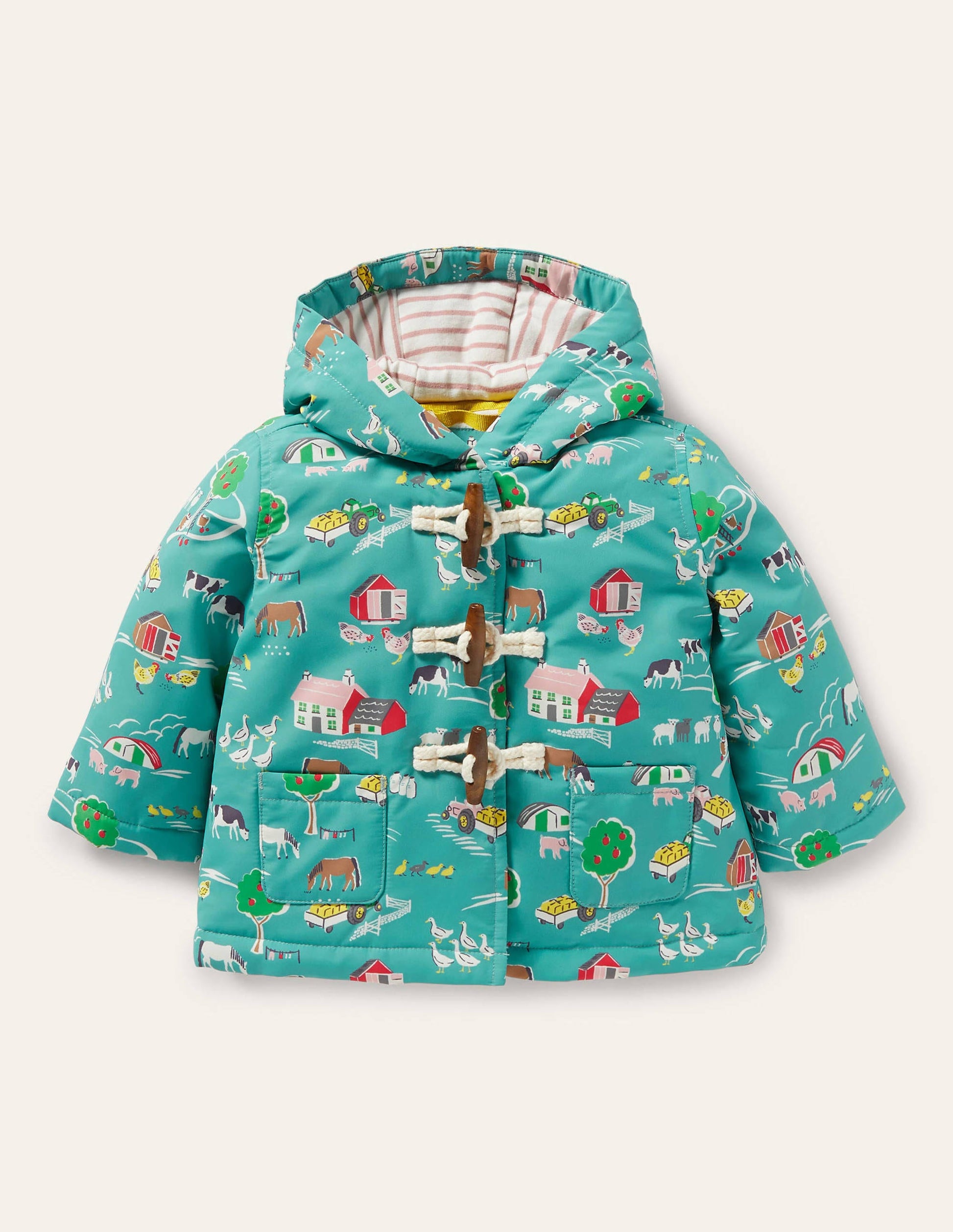 Water-resistant Coat-Brook Blue Farmyard-1