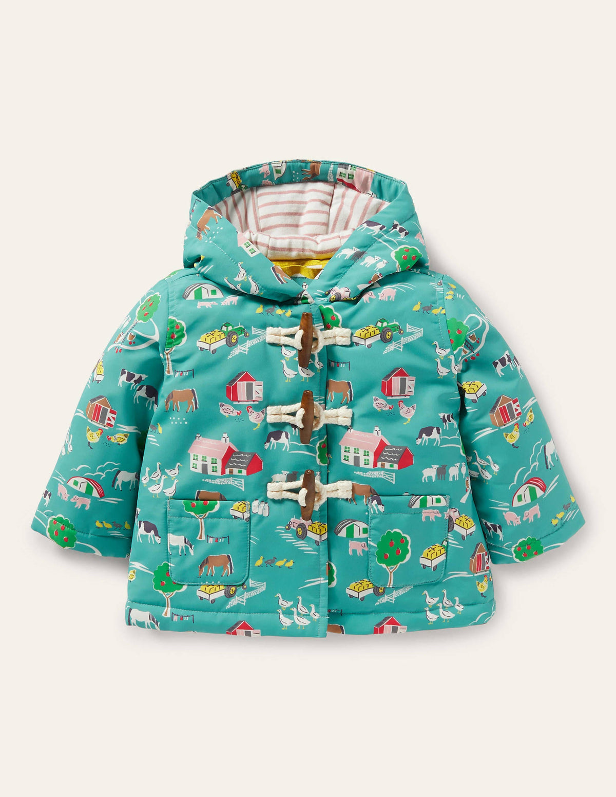 Water-resistant Coat-Brook Blue Farmyard - Image 1