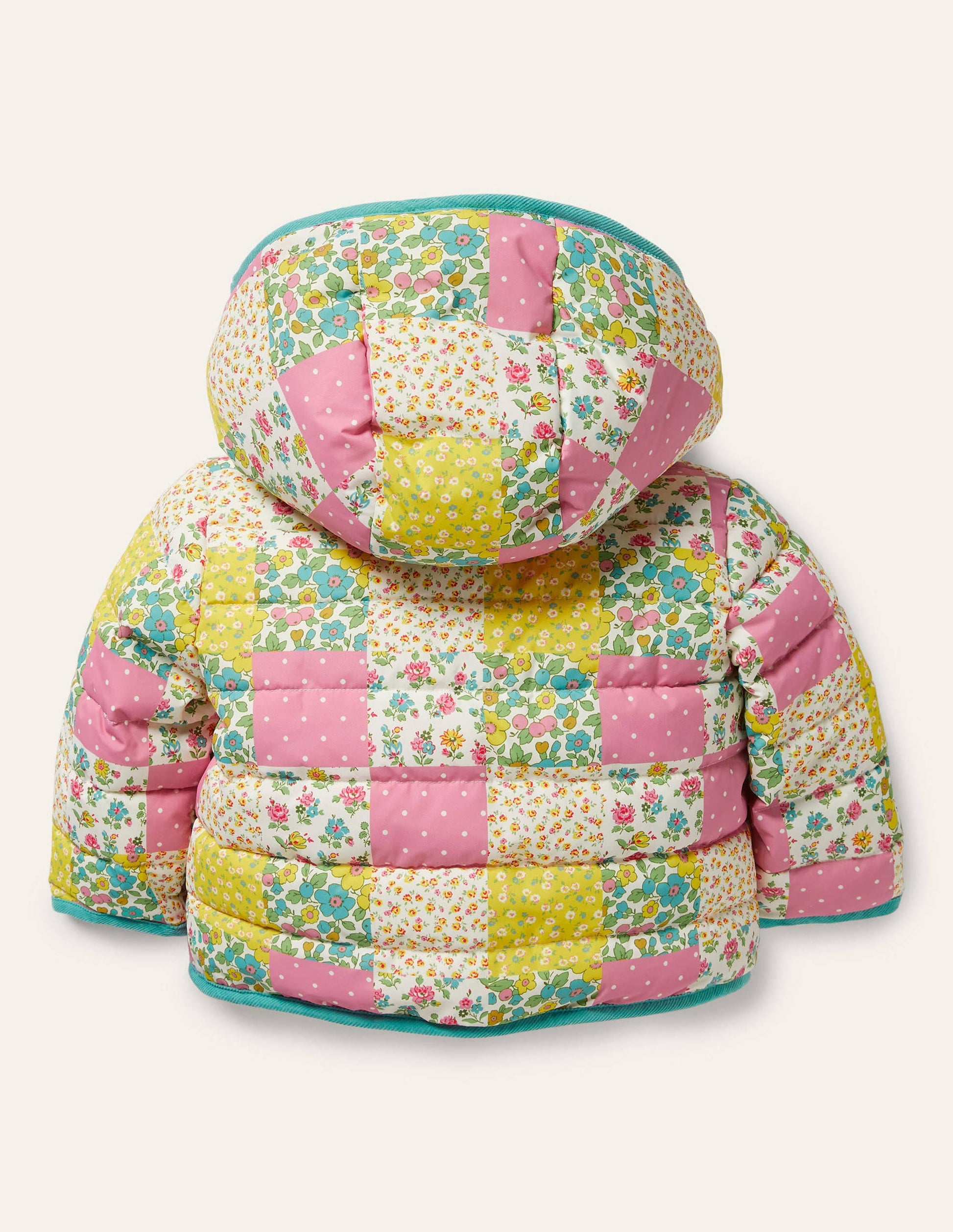 Padded Jacket-Multi Floral Patchwork-2