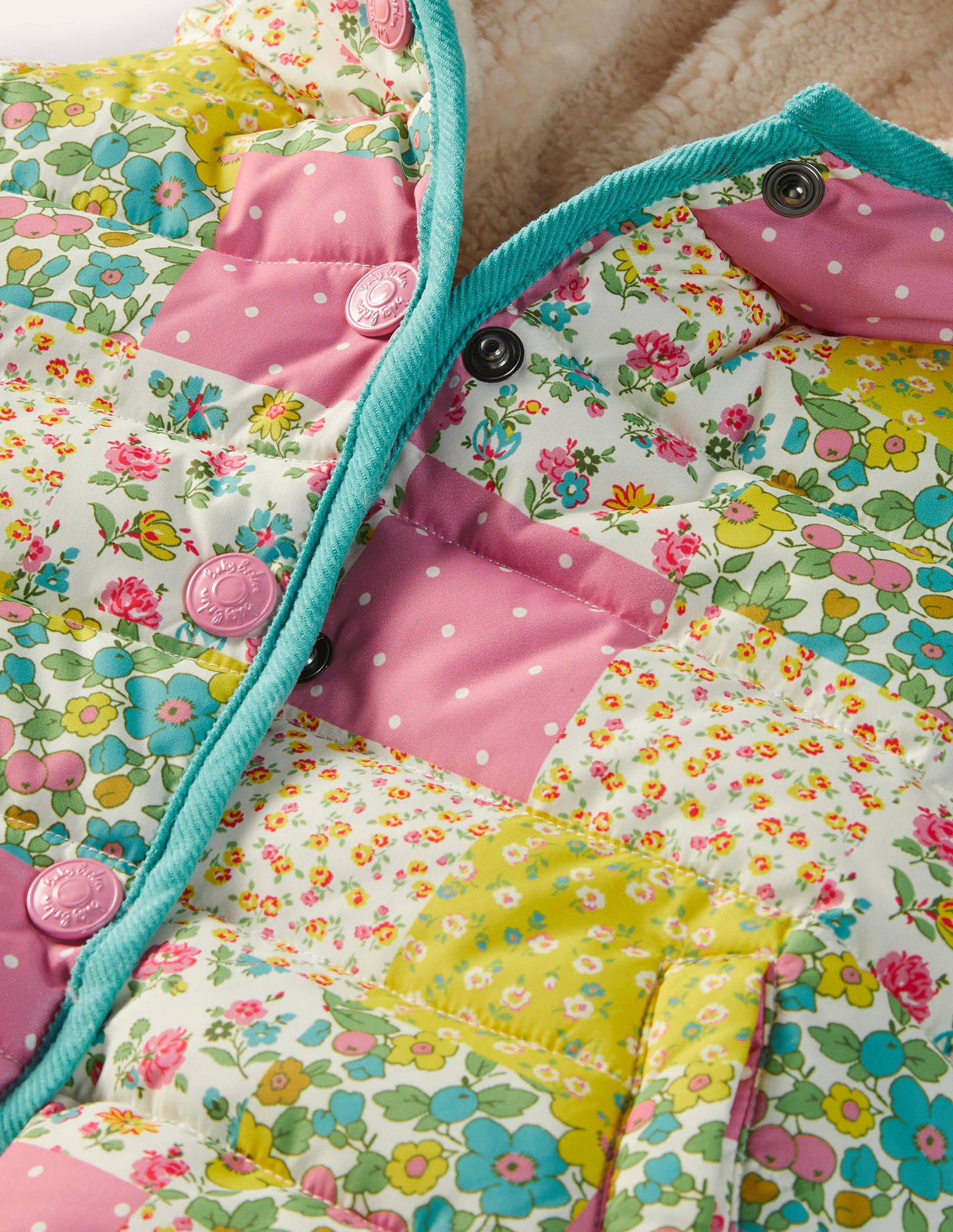 Padded Jacket-Multi Floral Patchwork-3